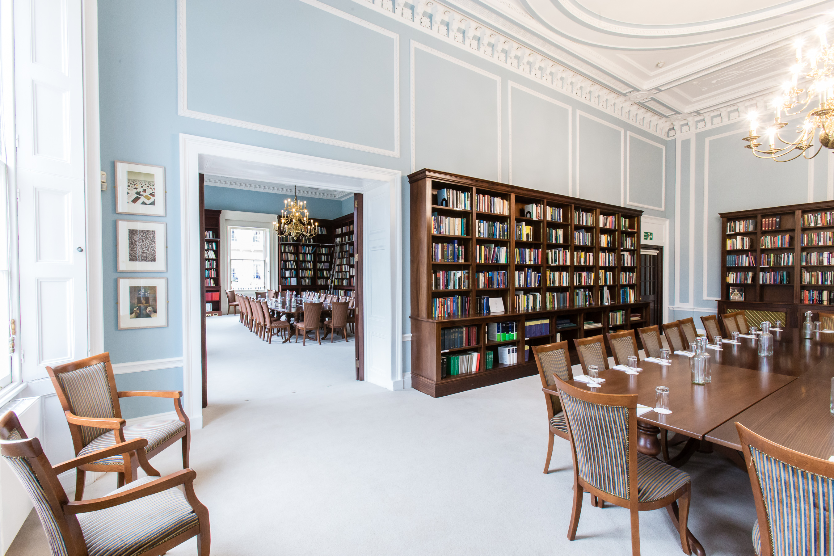 Elegant Reading Room at Carlton House Terrace, ideal for meetings and discussions.