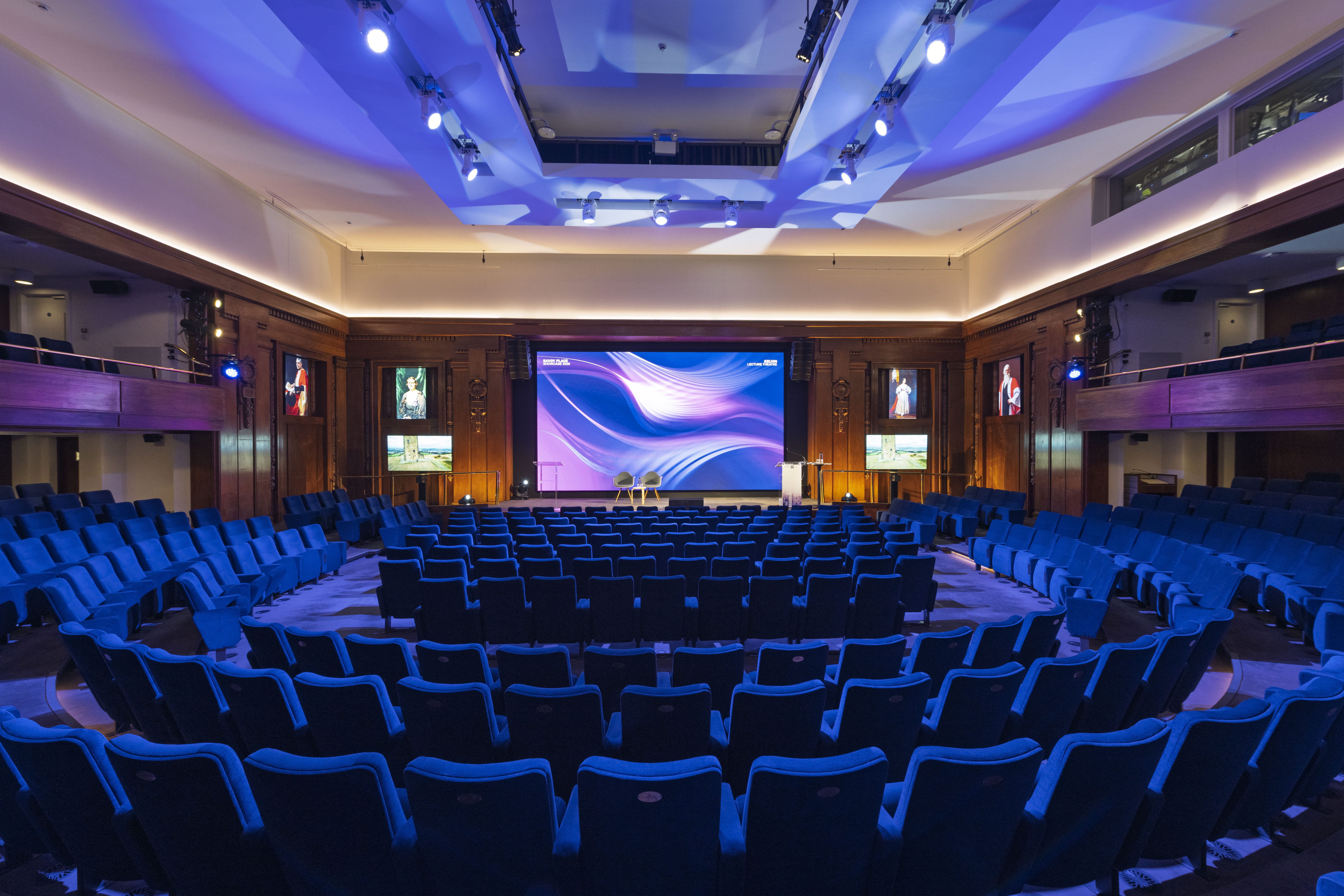 Kelvin Theatre IET London conference LED screen tiered seating