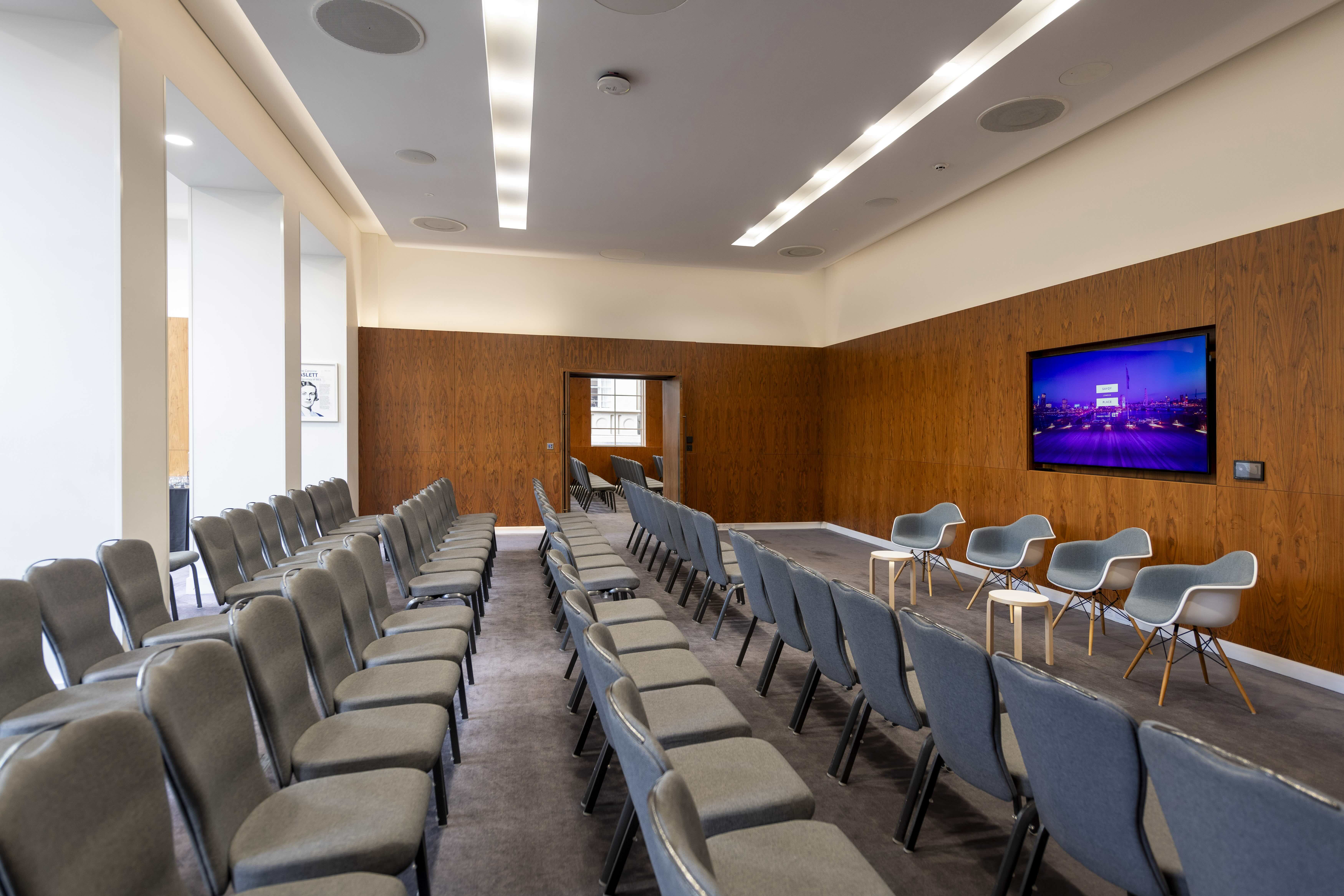 Haslett Room Savoy Place lecture event AV