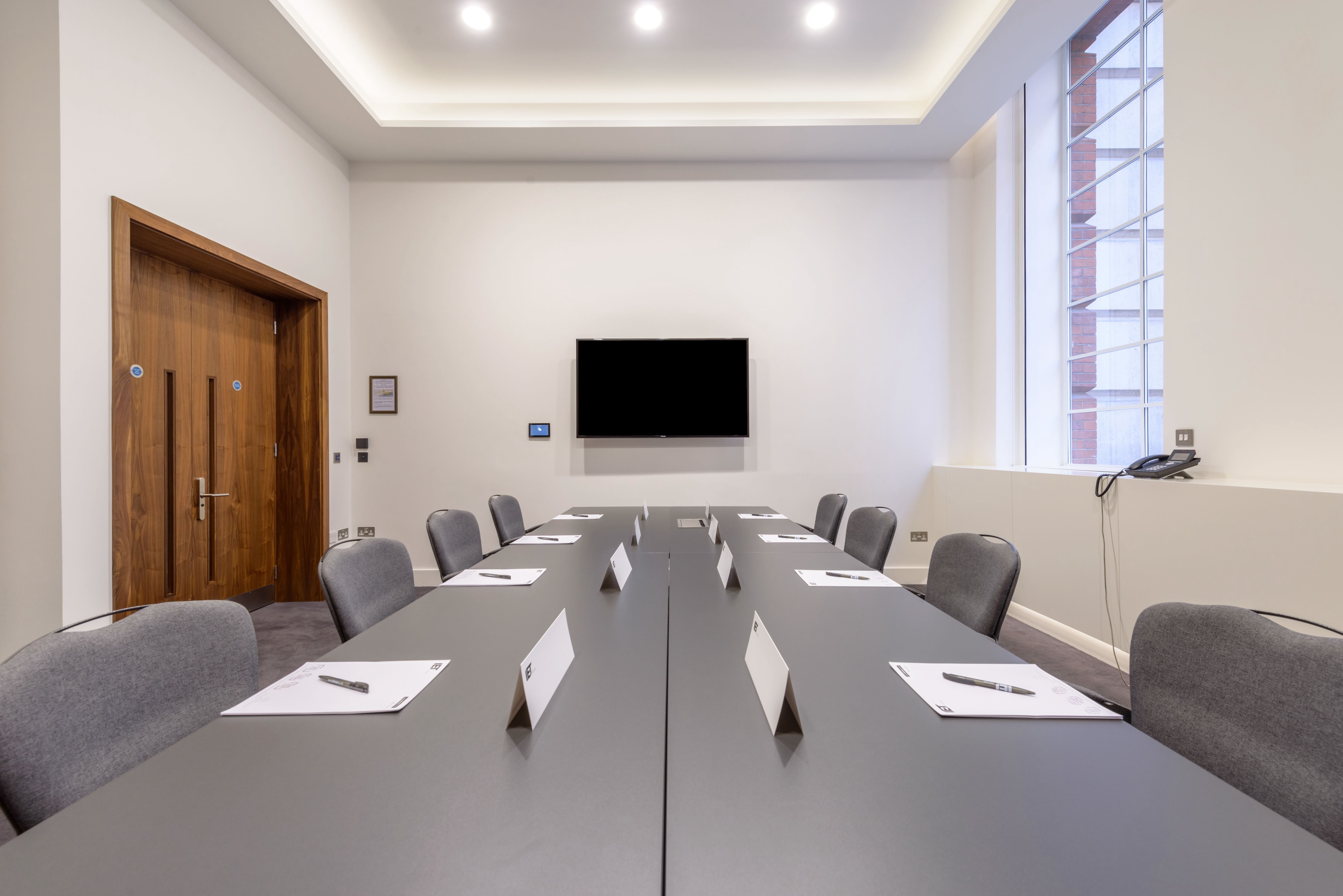 Blumlein Rooms modern boardroom, natural light, business meeting