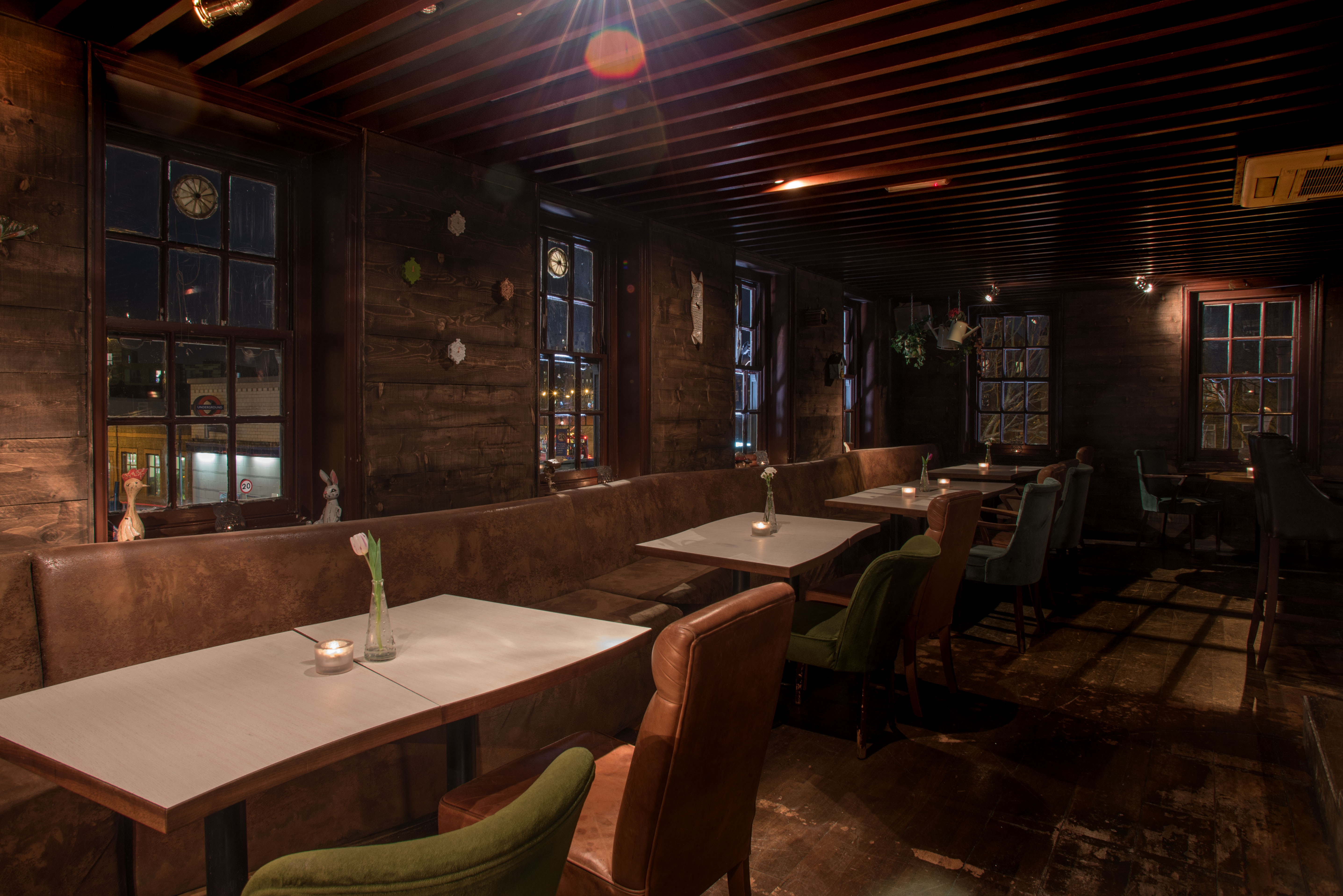 Cozy Main Function Room at The Treehouse for intimate gatherings and private events.