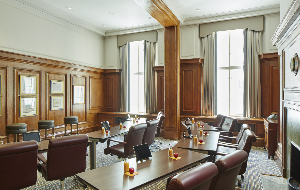Ralph Knott in a sophisticated meeting room at London Marriott Hotel, ideal for workshops.