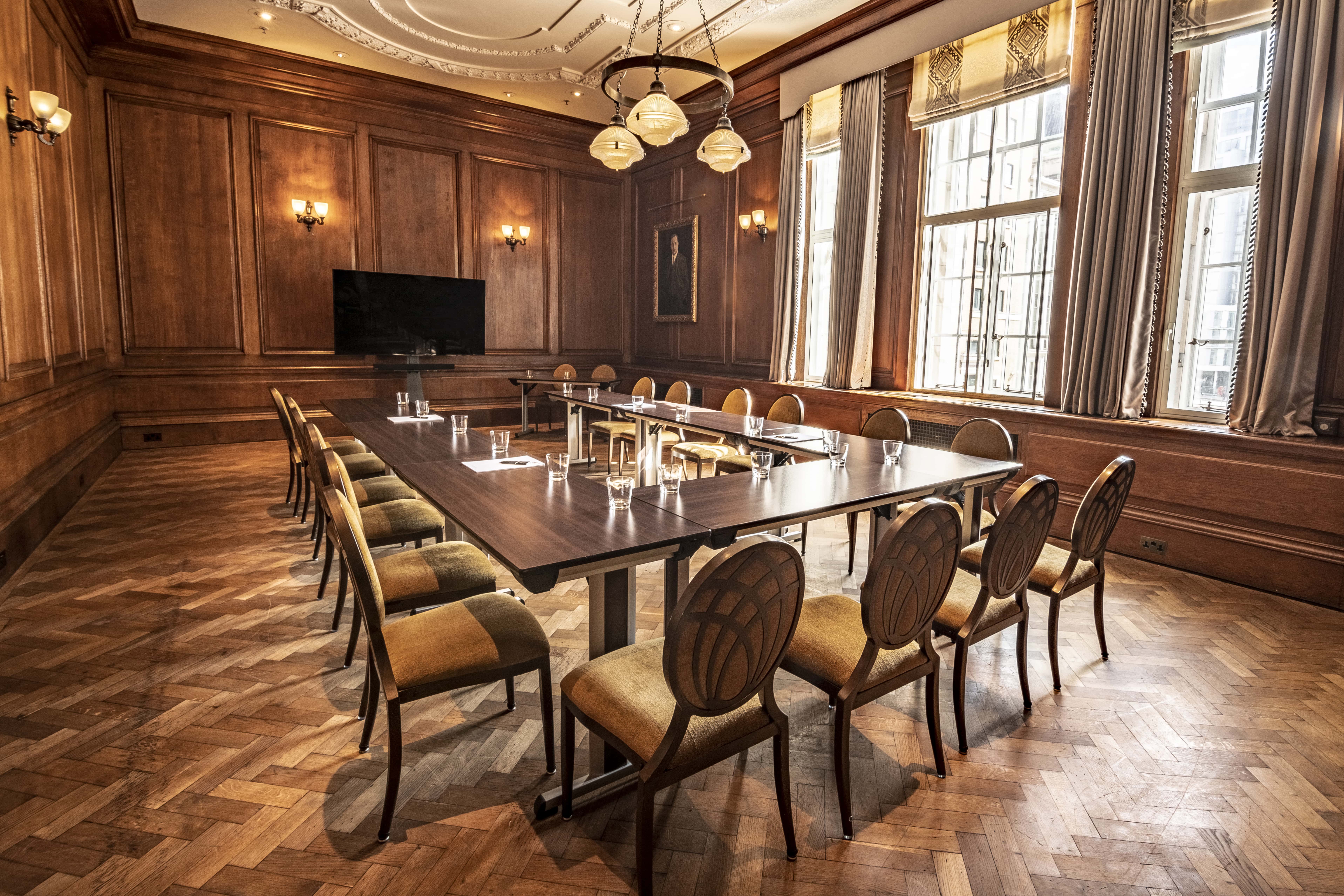 Herbert Morrison in a sophisticated meeting room at London Marriott Hotel, ideal for events.