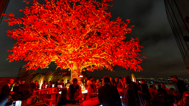 "Vibrant Tree Terrace at SUSHI SAMBA, ideal for networking and celebratory events."
