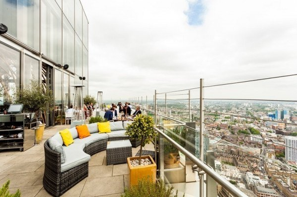 Rooftop venue at SUSHI SAMBA with city views, ideal for upscale events and gatherings.
