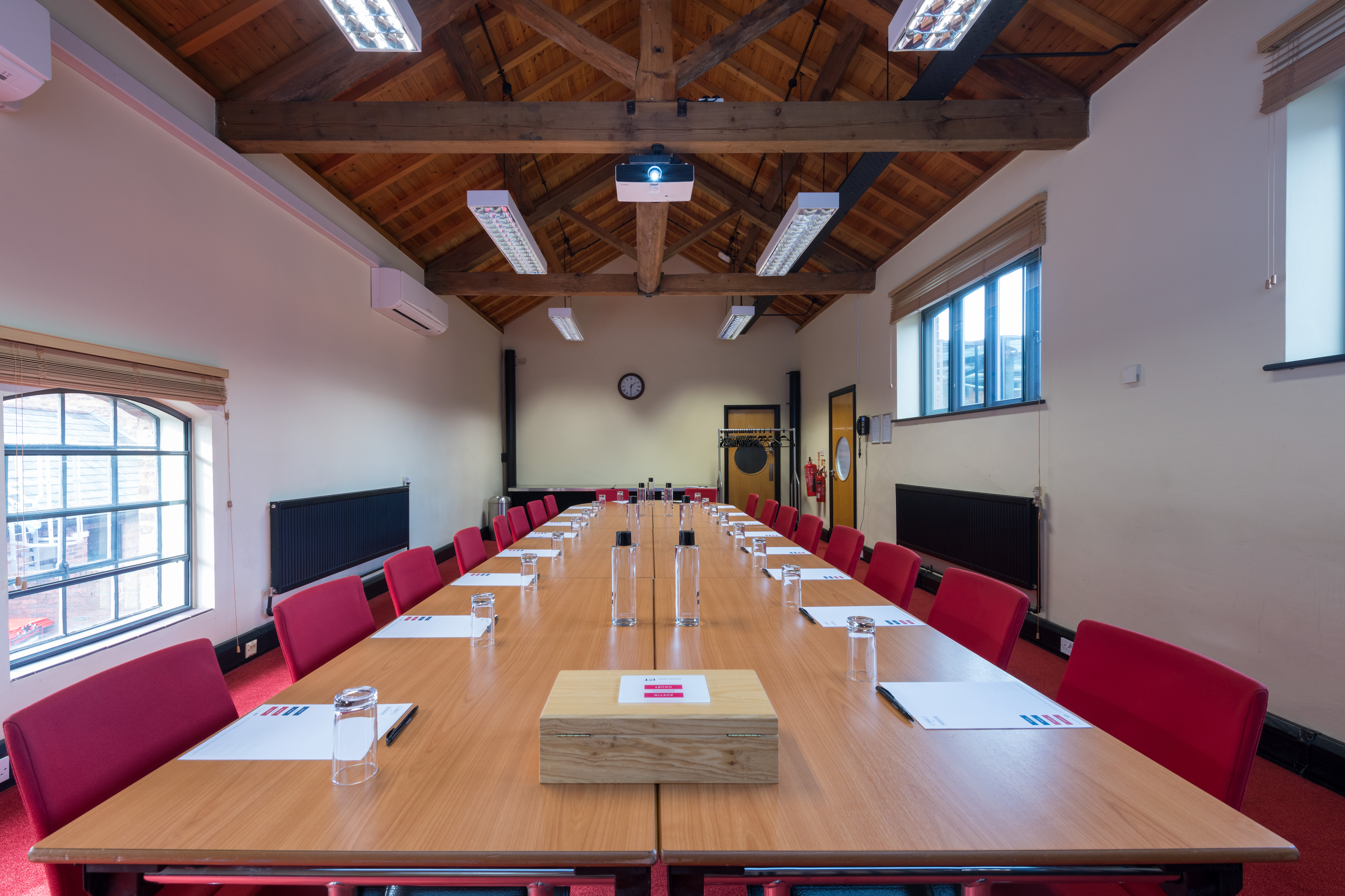 Crompton Room at IET Birmingham: Austin Court, featuring a long table for meetings.