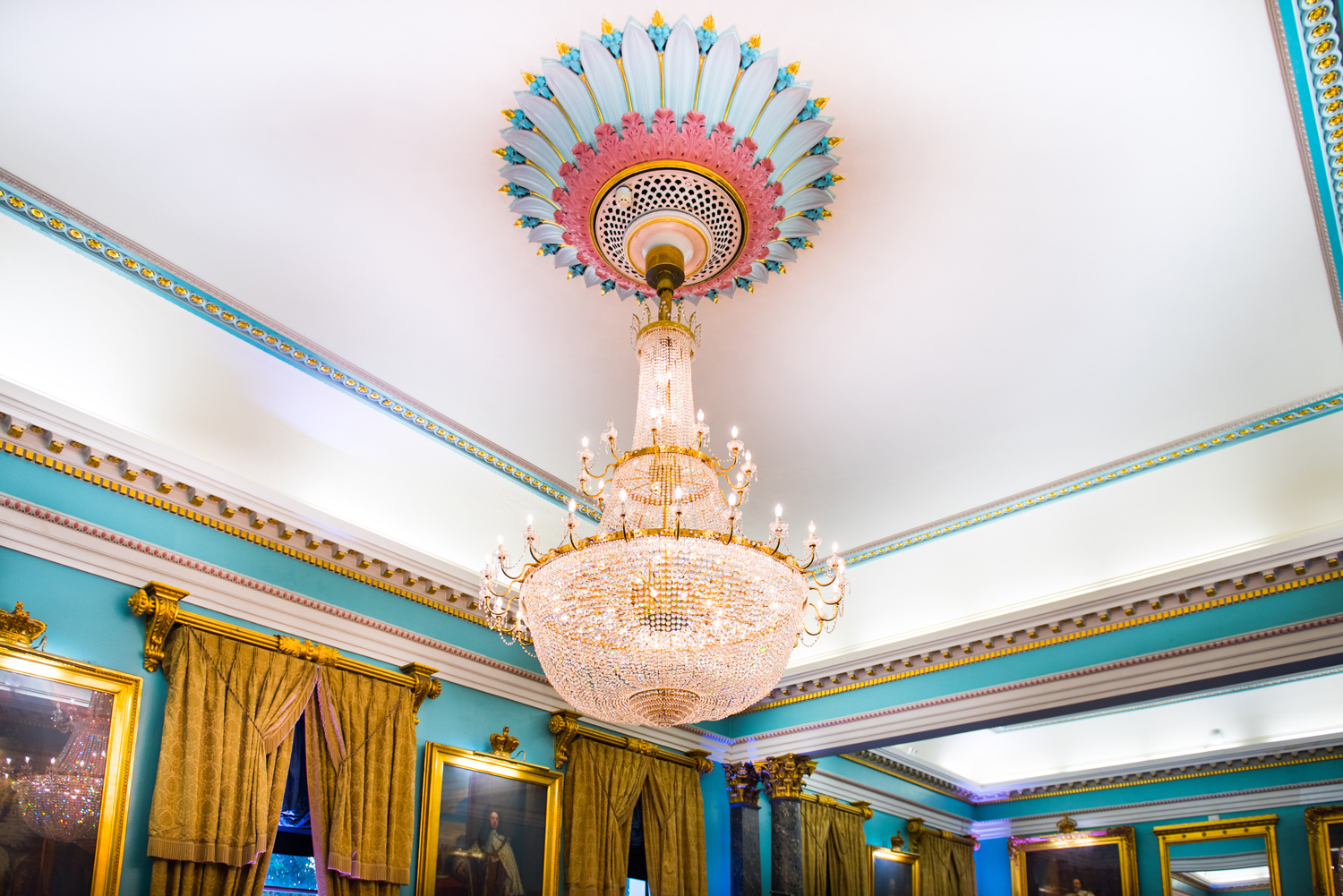 Elegant Nash Room at 116 Pall Mall with chandelier, ideal for upscale events.