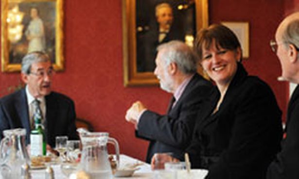 Main Dining Room at St Pauls Club, elegant decor, ideal for professional meetings.
