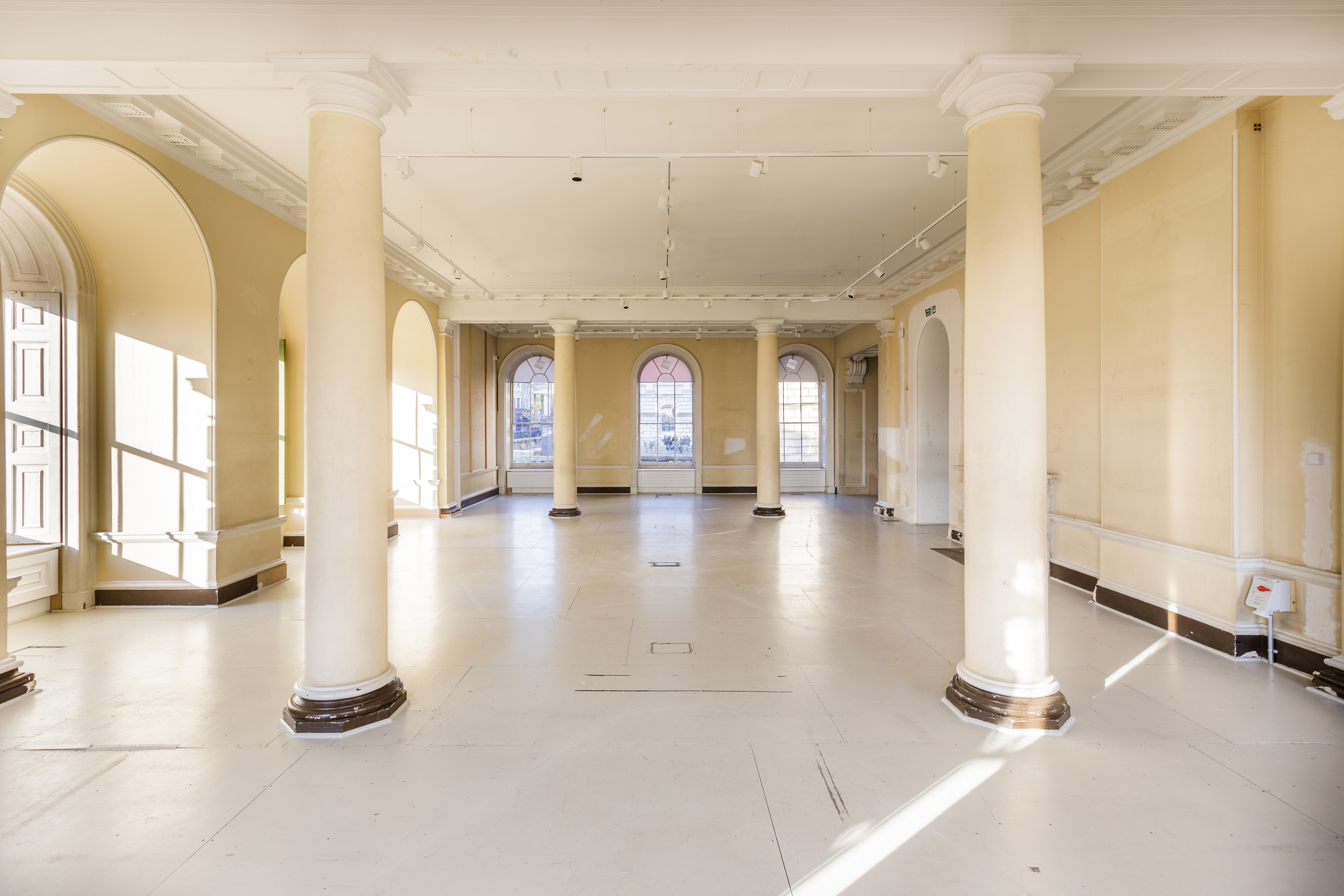 Spacious Lancaster Rooms venue with high ceilings for elegant events in Somerset House.