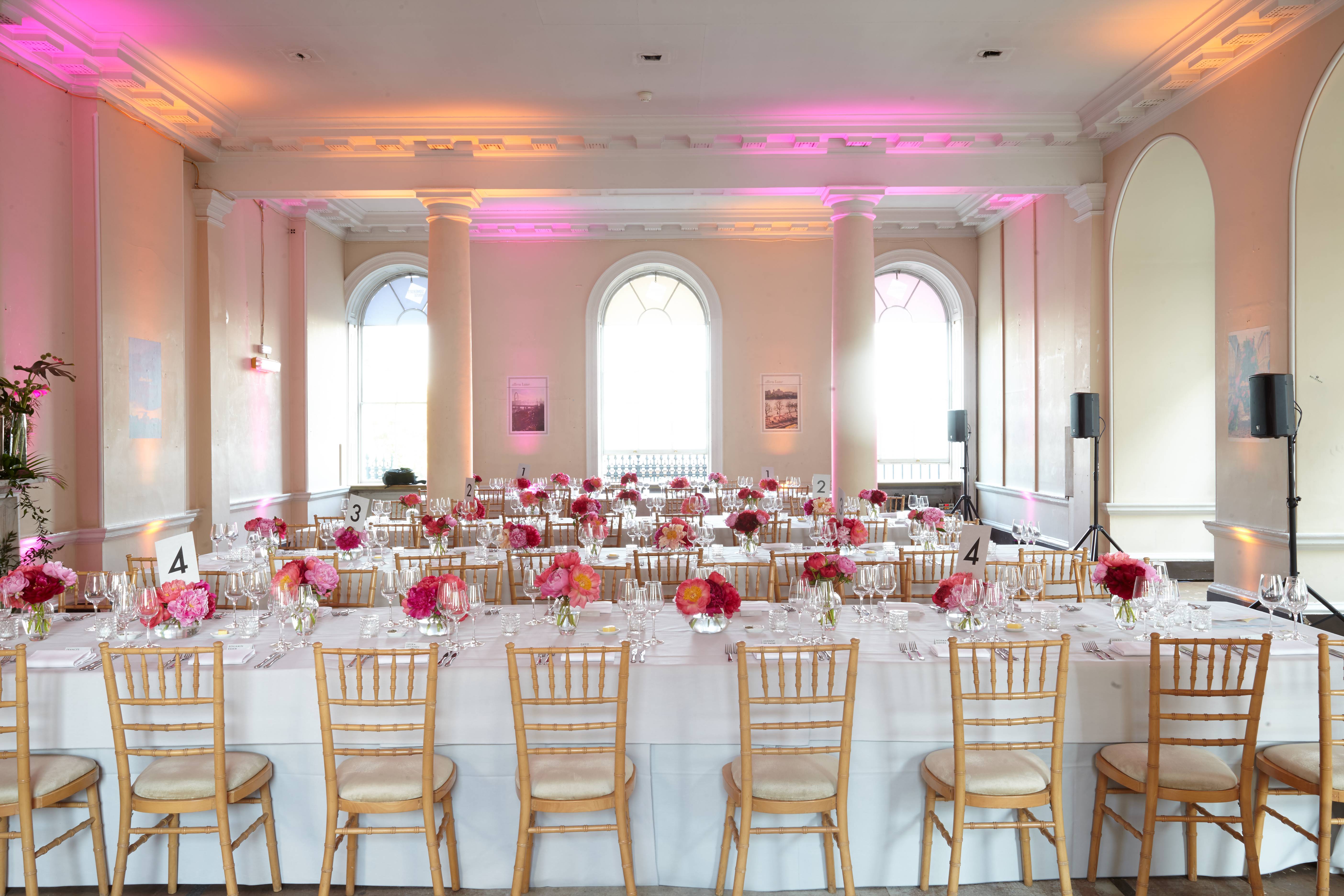 Elegant event space at The Lancaster Rooms, Somerset House, ideal for formal dinners and galas.