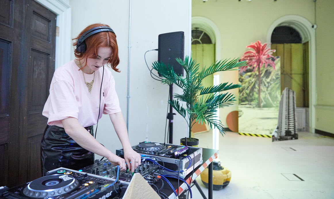 DJ setup at The River Rooms, Somerset House for vibrant networking events.