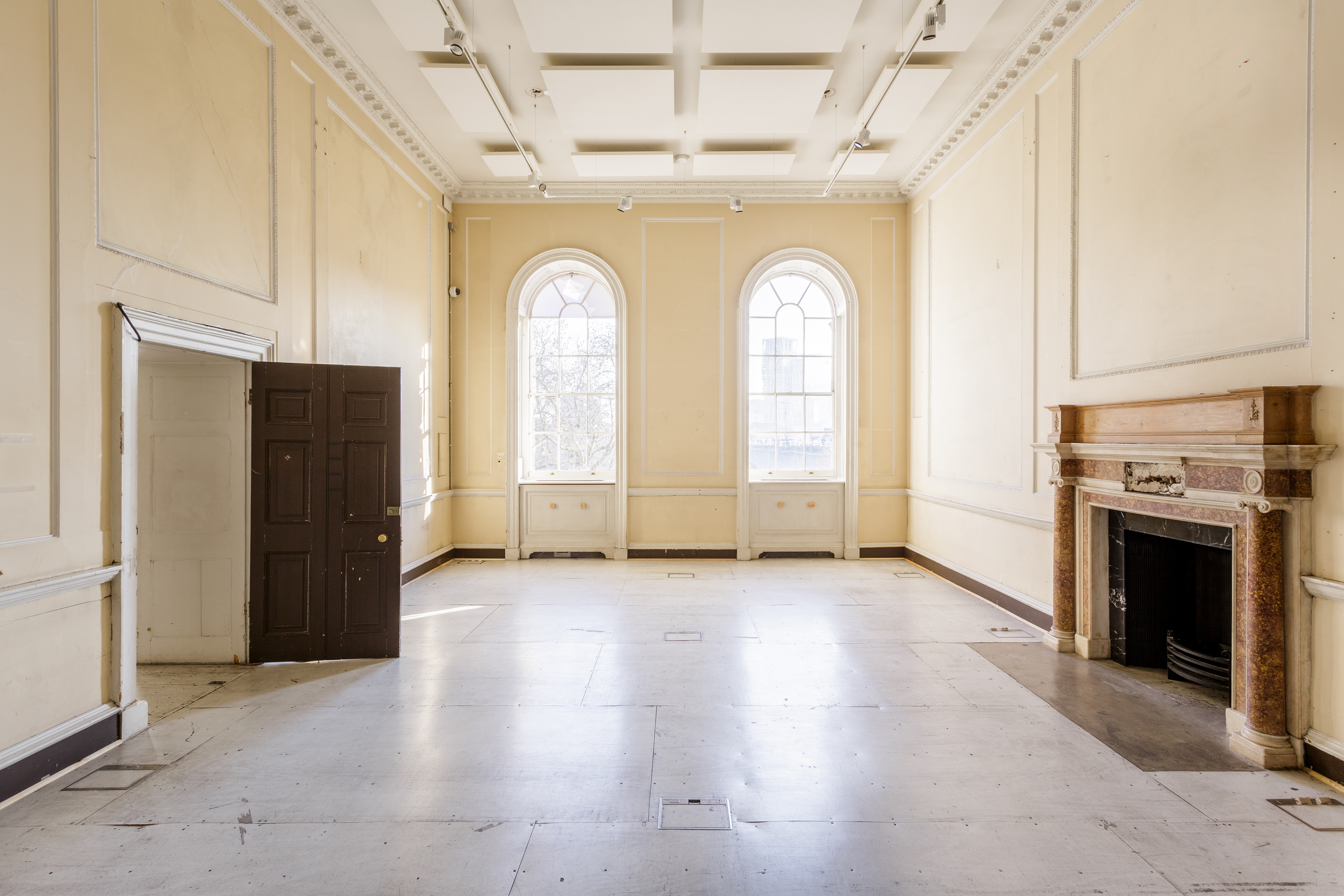 Spacious River Rooms at Somerset House, featuring high ceilings for events and receptions.