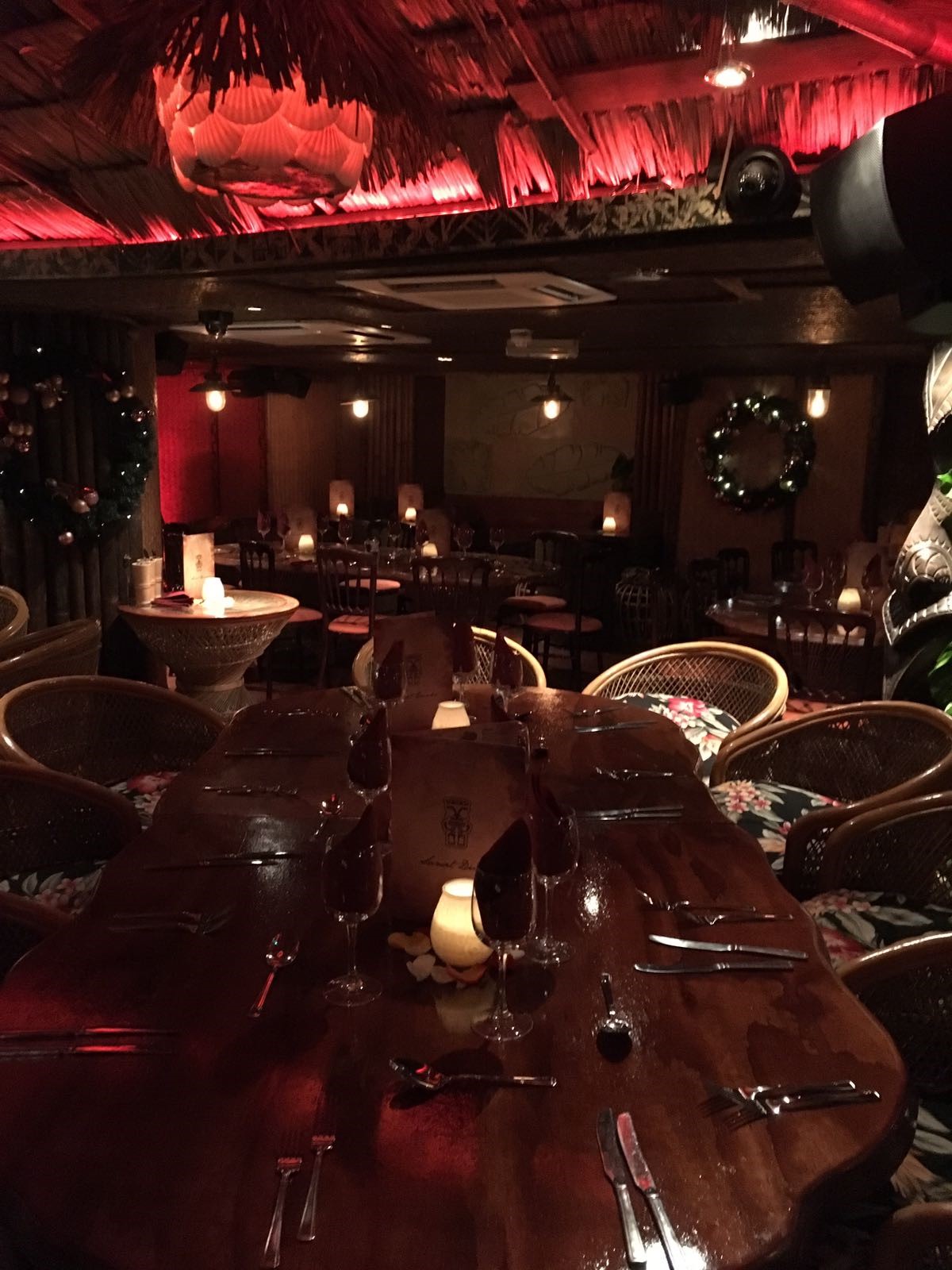 Intimate dining space at Mahiki London, perfect for private events and gatherings.