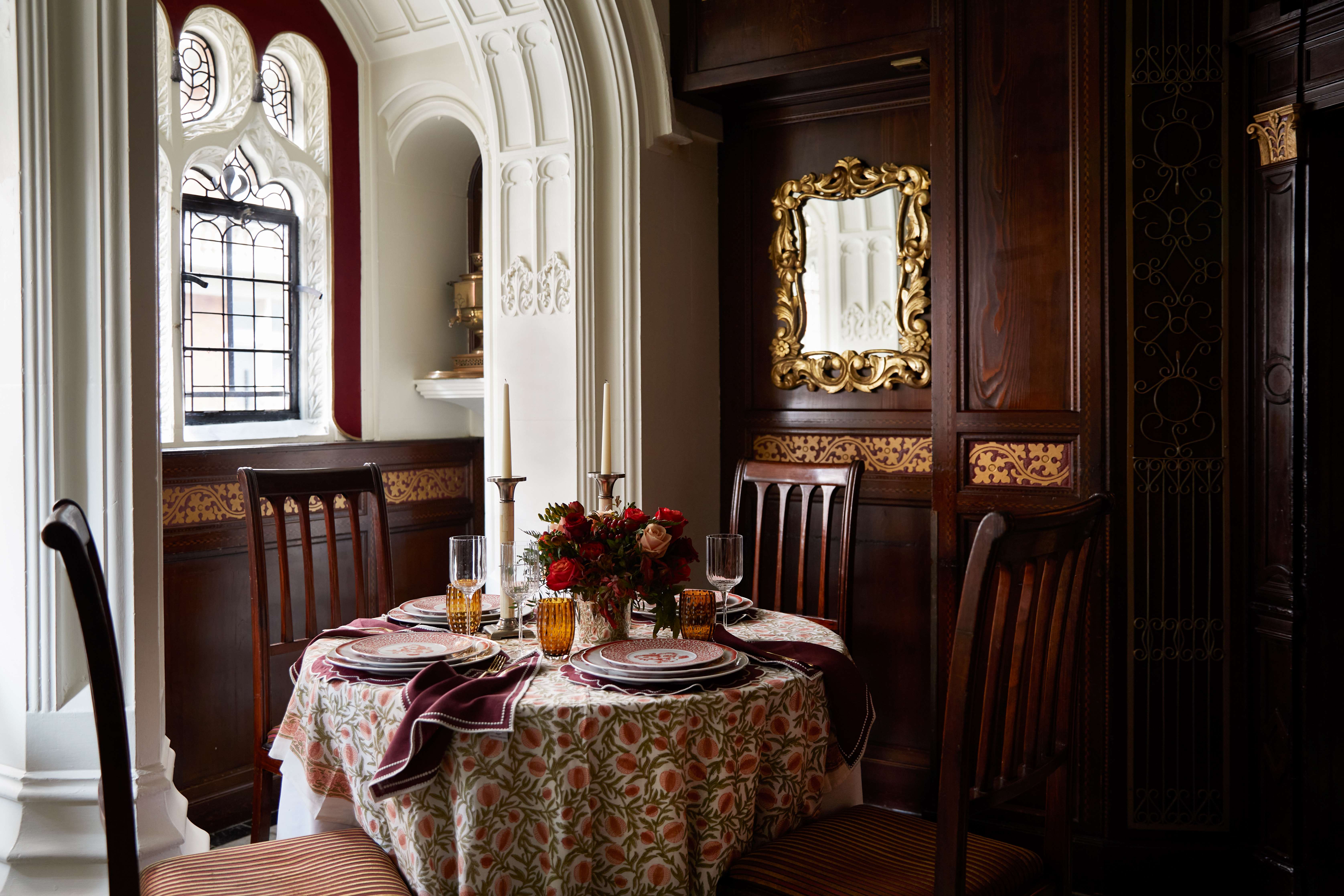 Elegant dining table at The Oratory, perfect for upscale events and intimate gatherings.