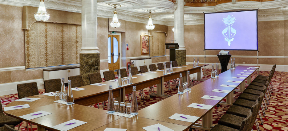 Crystal Ballroom at St Ermin’s Hotel, elegant meeting room for corporate events.