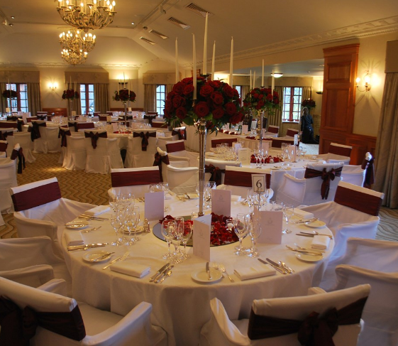 Elegant banquet room in The Balmoral Suite, perfect for weddings and corporate events.