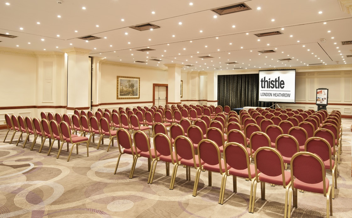 Longford Suite conference room at Thistle London Heathrow, ideal for professional events.