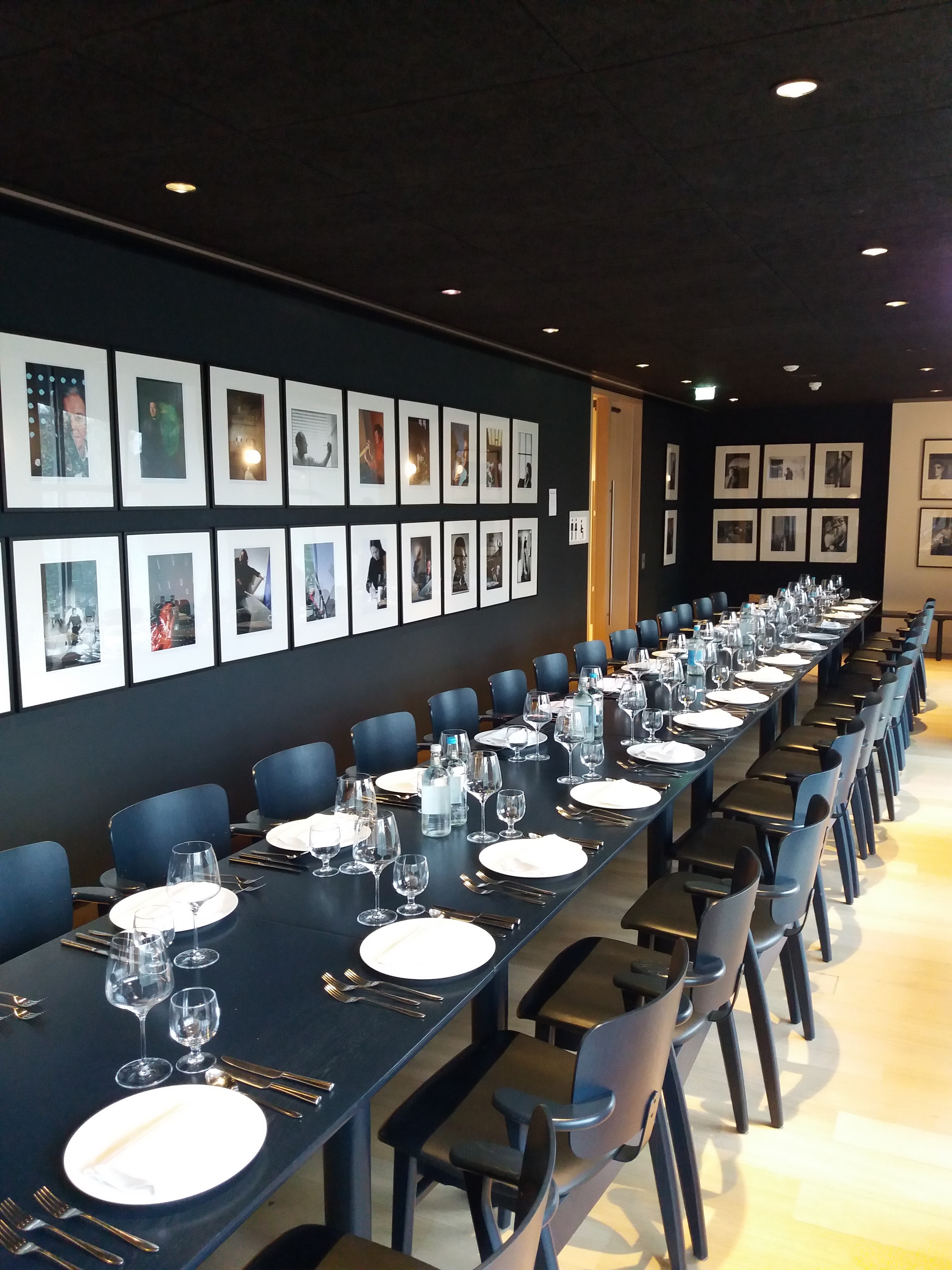 Elegant dining setup at Design Museum for formal events and networking.