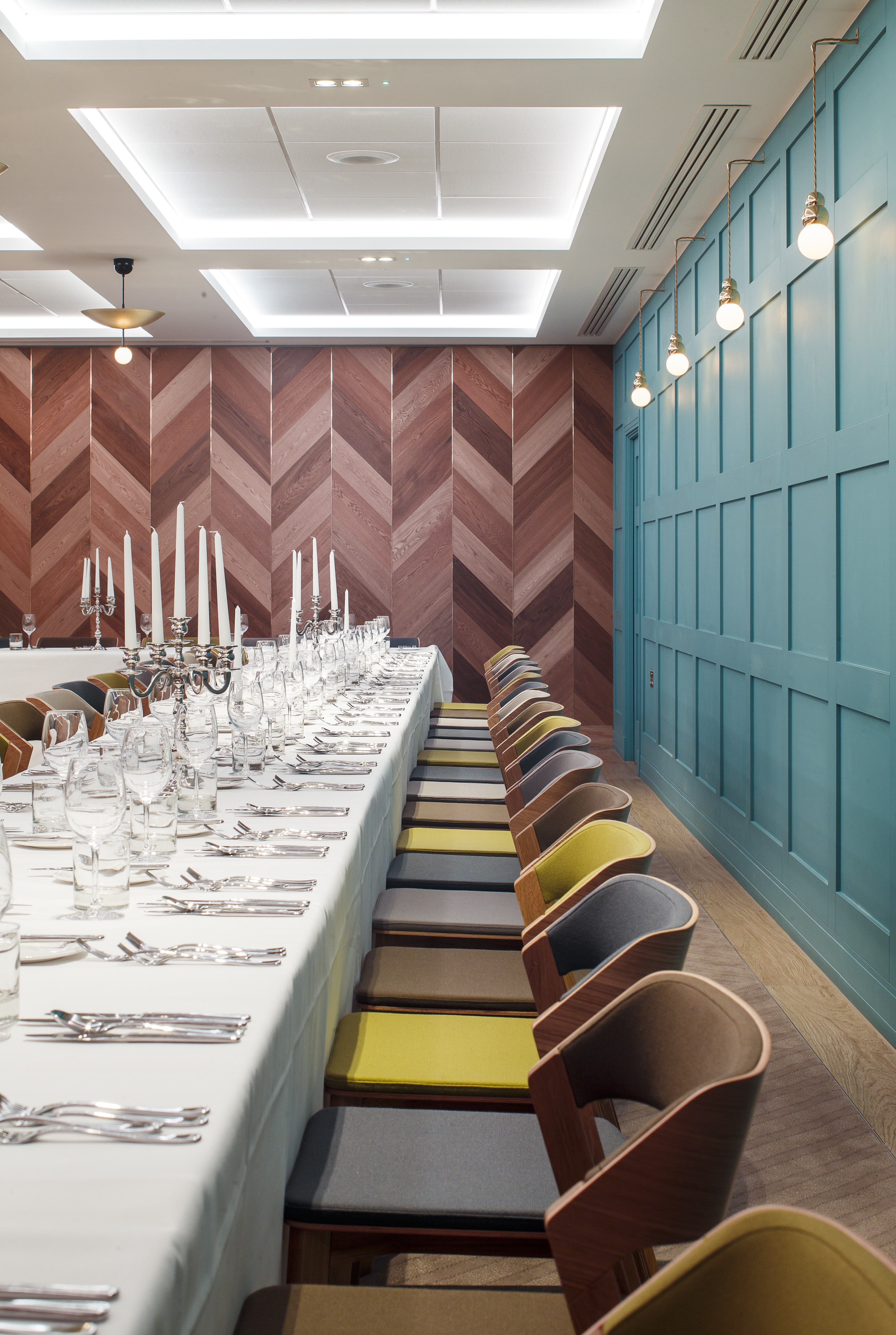 Elegant dining setup in The Great Hall, perfect for corporate events and intimate dinners.