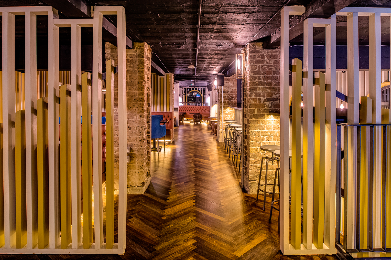 Stylish Upper Clubhouse in Swingers City, ideal for networking events and gatherings.