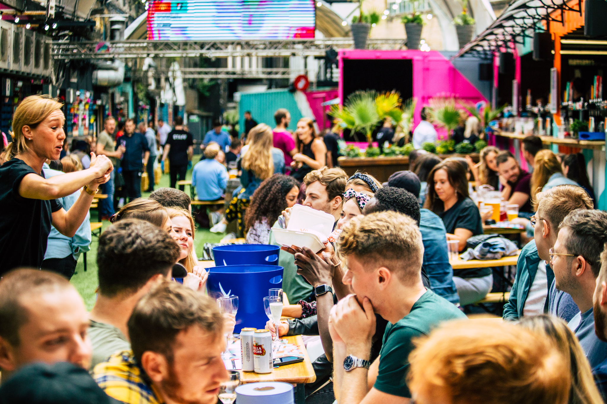 Vauxhall Street Food Garden: vibrant outdoor event space for social gatherings and networking.