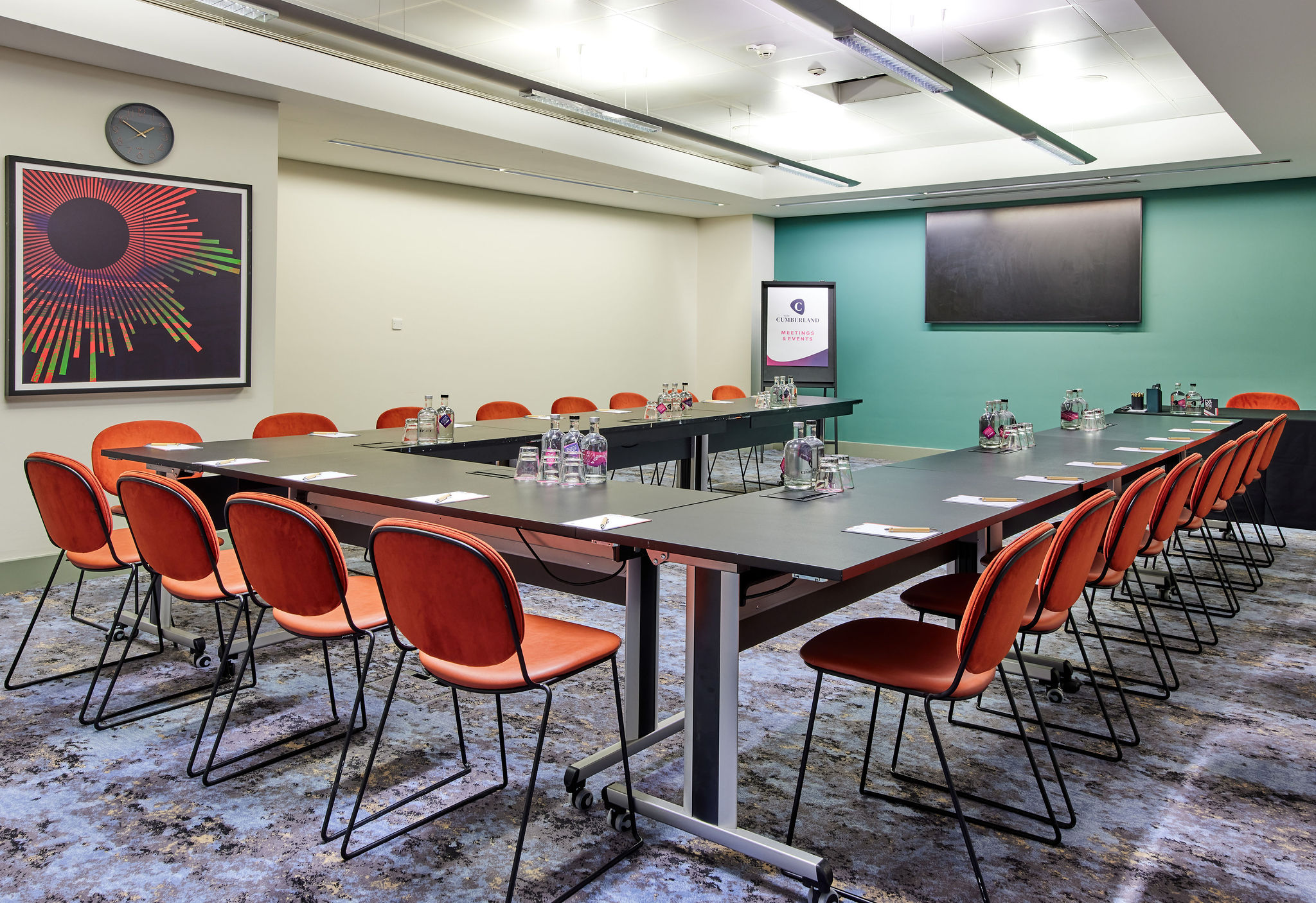U-shaped meeting room, Cumberland Hotel, conference, event