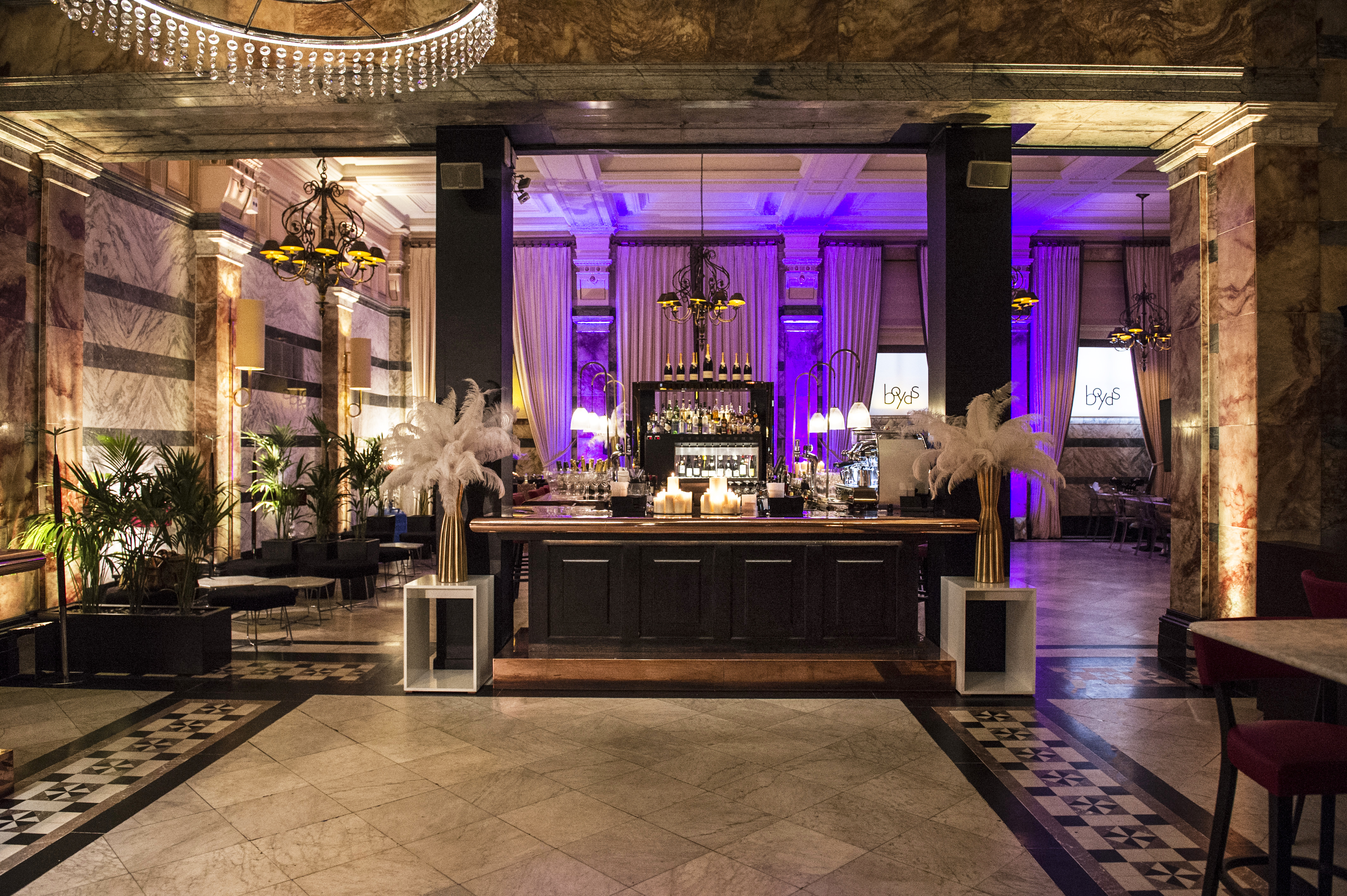 Elegant event space at Boyds Grill & Wine Bar, perfect for upscale gatherings and corporate events.