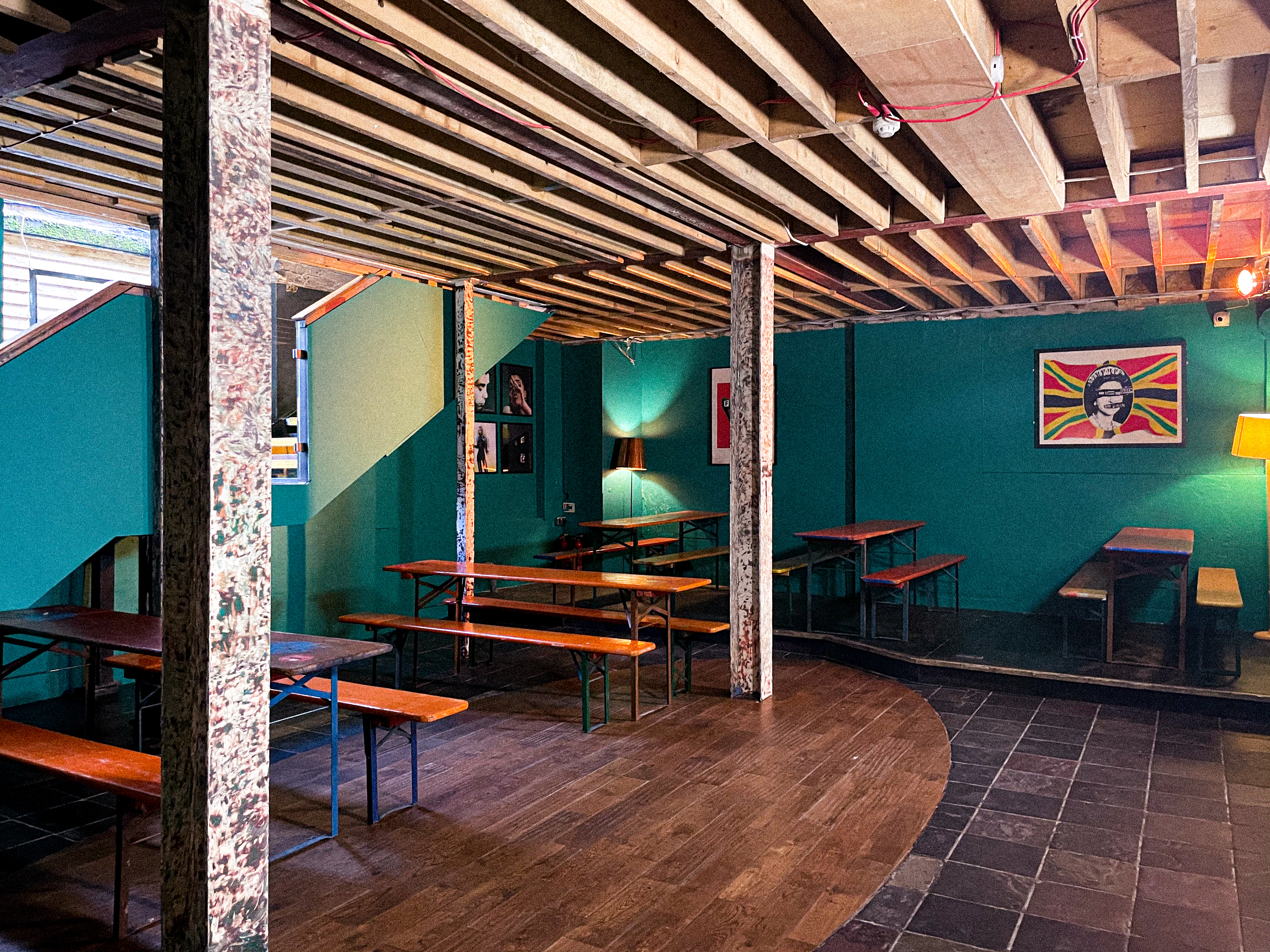 Full Venue Hire at Strongroom Bar & Kitchen, vibrant decor for creative meetings and events.