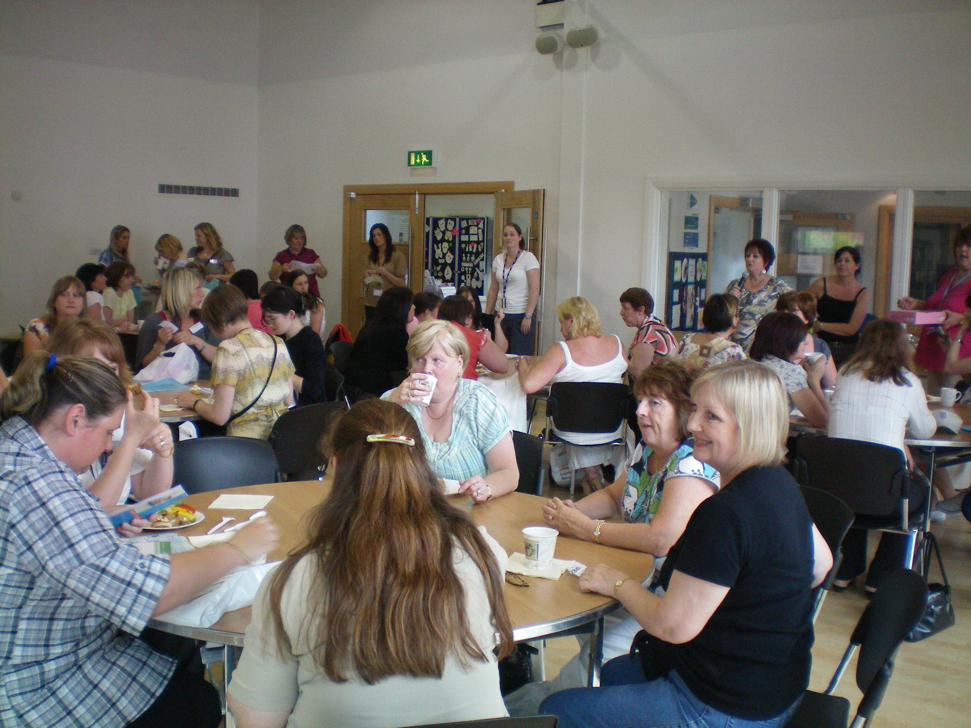Lively event space in Life Bank, perfect for networking and group discussions.