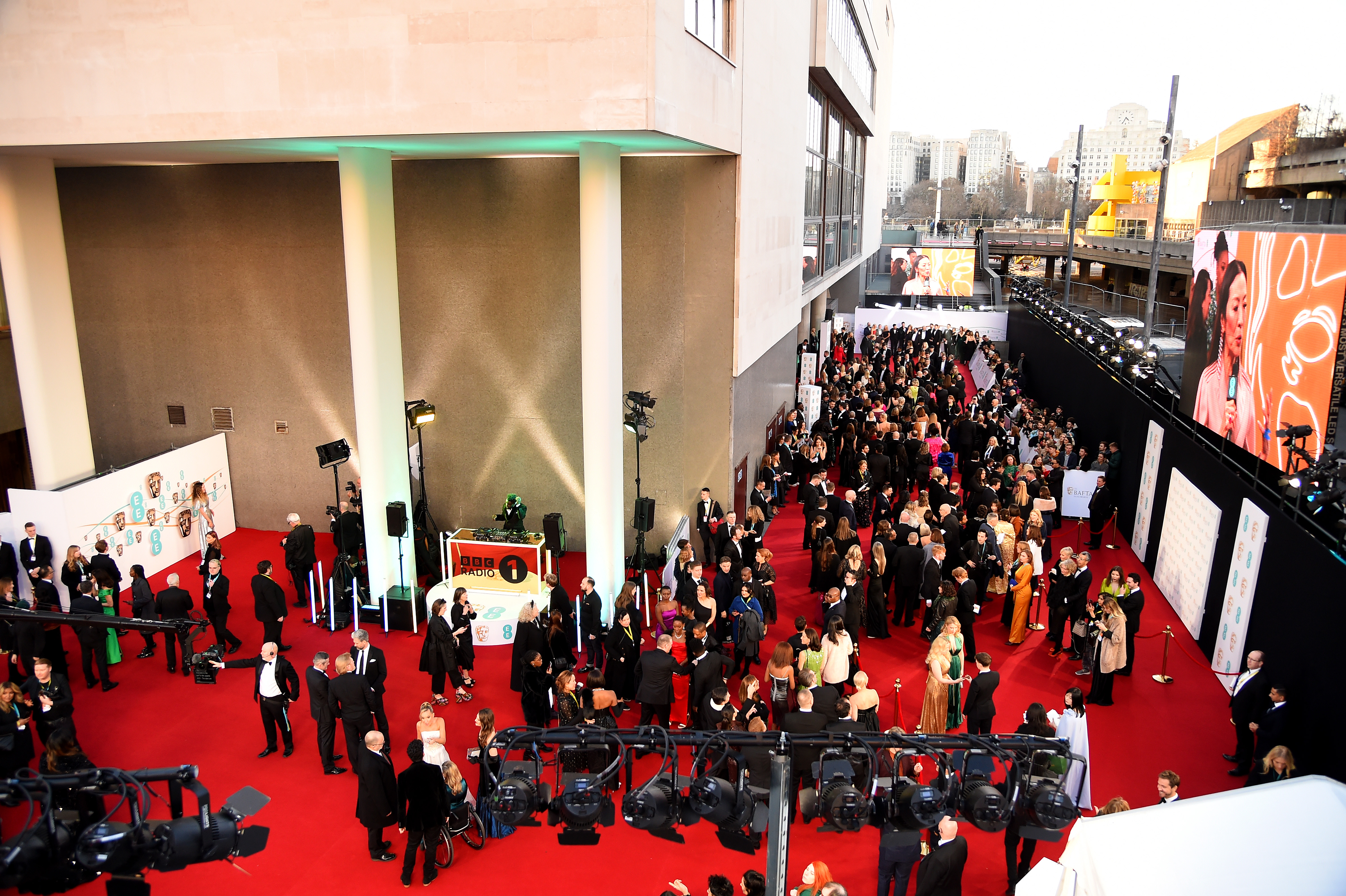 Royal Festival Hall Auditorium with red carpet at a high-profile event in Southbank Centre.