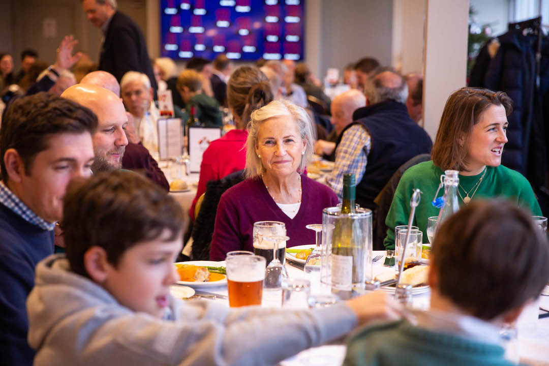 Lively dining event in Club Room, Richmond Athletic Ground; ideal for networking and celebrations.