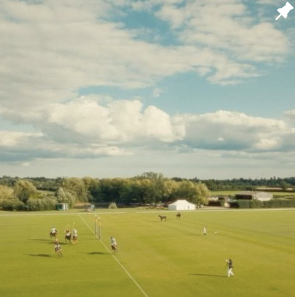 Spacious Emsworth Polo Grounds venue for team-building events with lush green field.