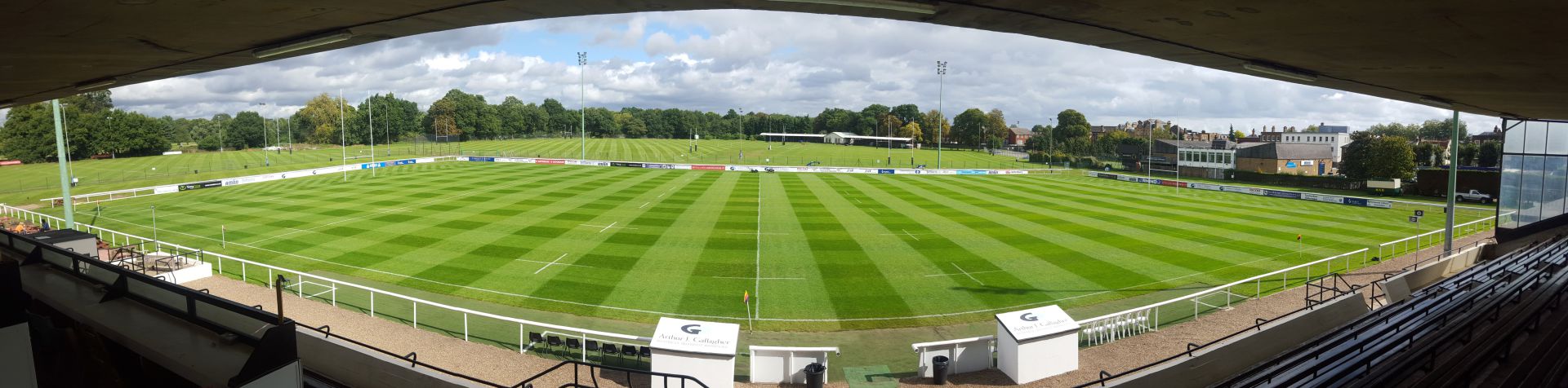 Rugby pitch at Richmond Athletic Ground, perfect for outdoor sports events and gatherings.