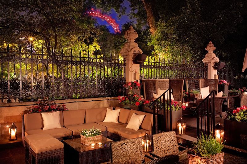 Outdoor terrace at The Royal Horseguards Hotel, ideal for cocktail receptions and gatherings.