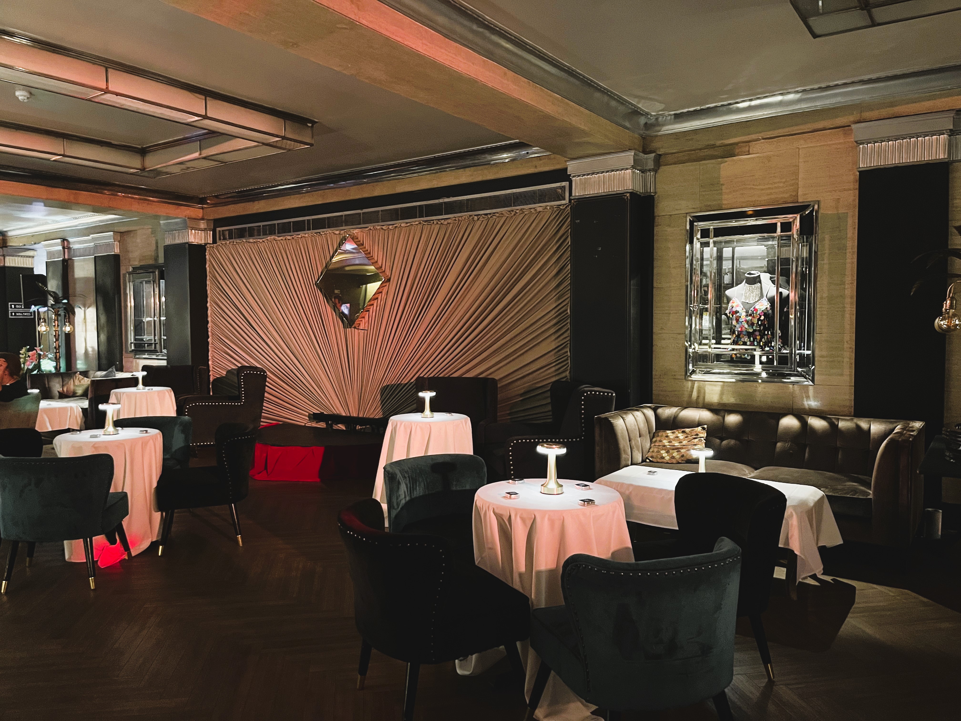 Elegant Rose Bar at The Bloomsbury Ballroom, ideal for cocktail receptions and networking.