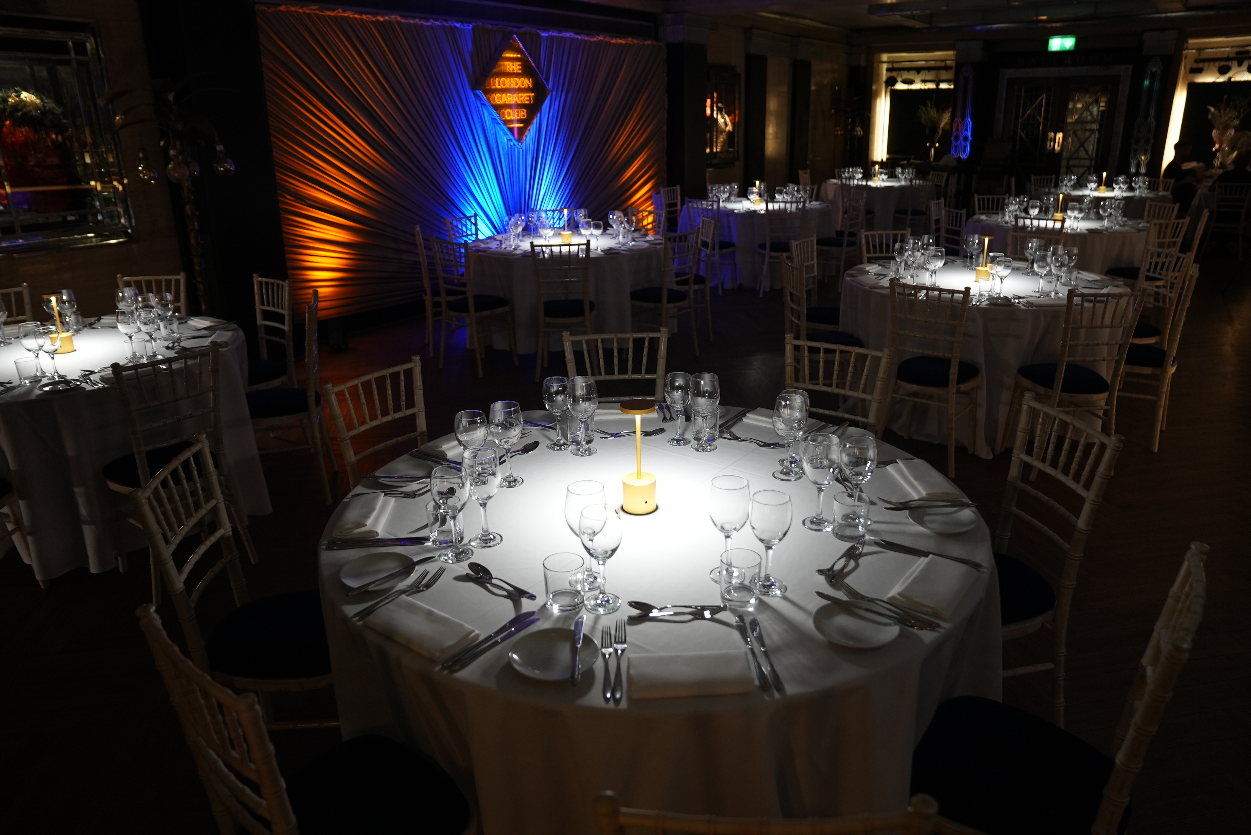 Rose Bar Bloomsbury Ballroom elegant event lighting
