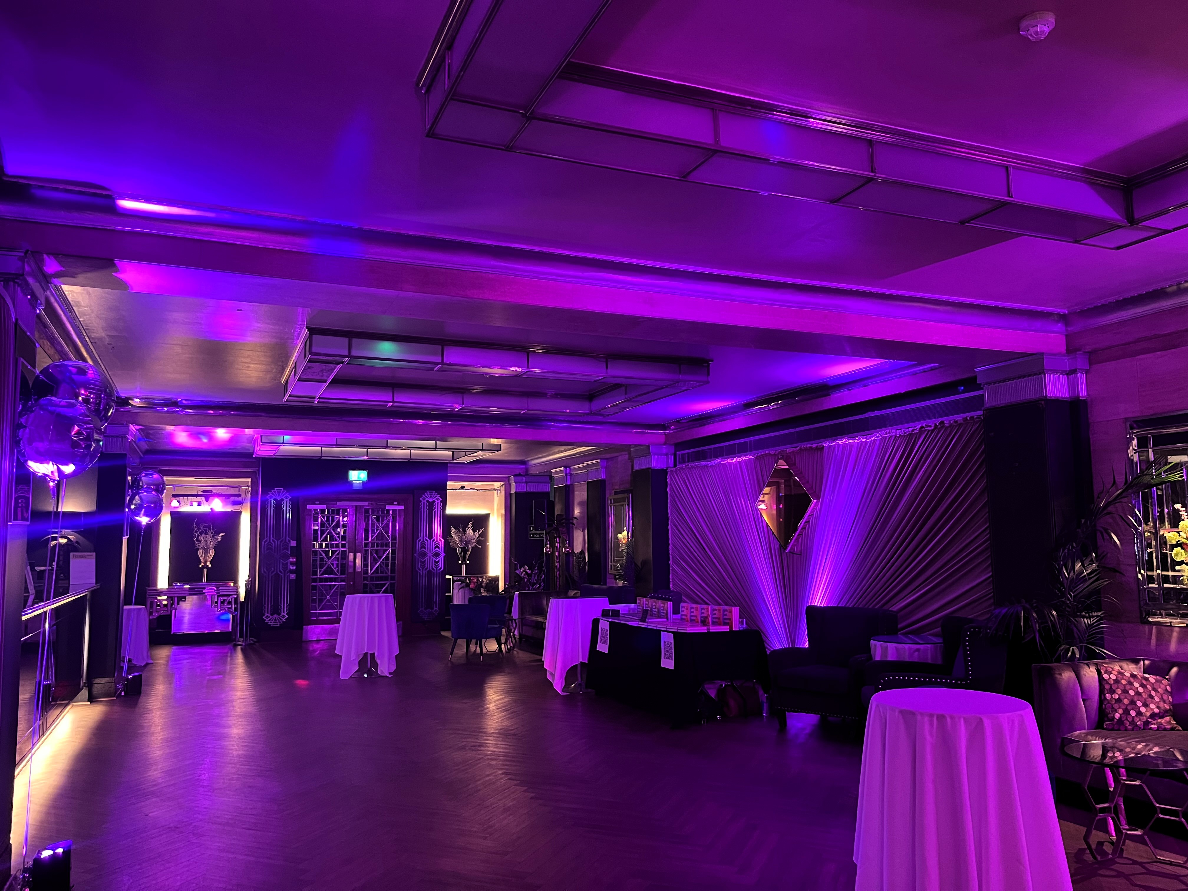 Bloomsbury Ballroom Rose Bar: elegant reception, gala event.