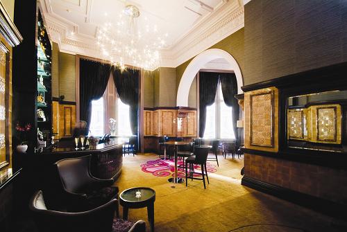 Churchill's Bar at The Royal Horseguards Hotel, elegant venue for upscale events.