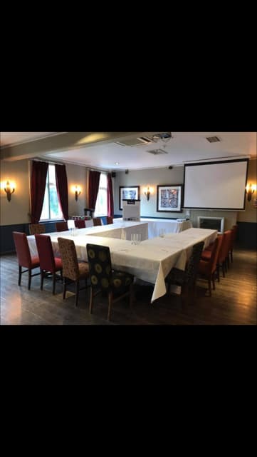 U-shape meeting room in The Crown Hotel, ideal for professional conferences and corporate events.