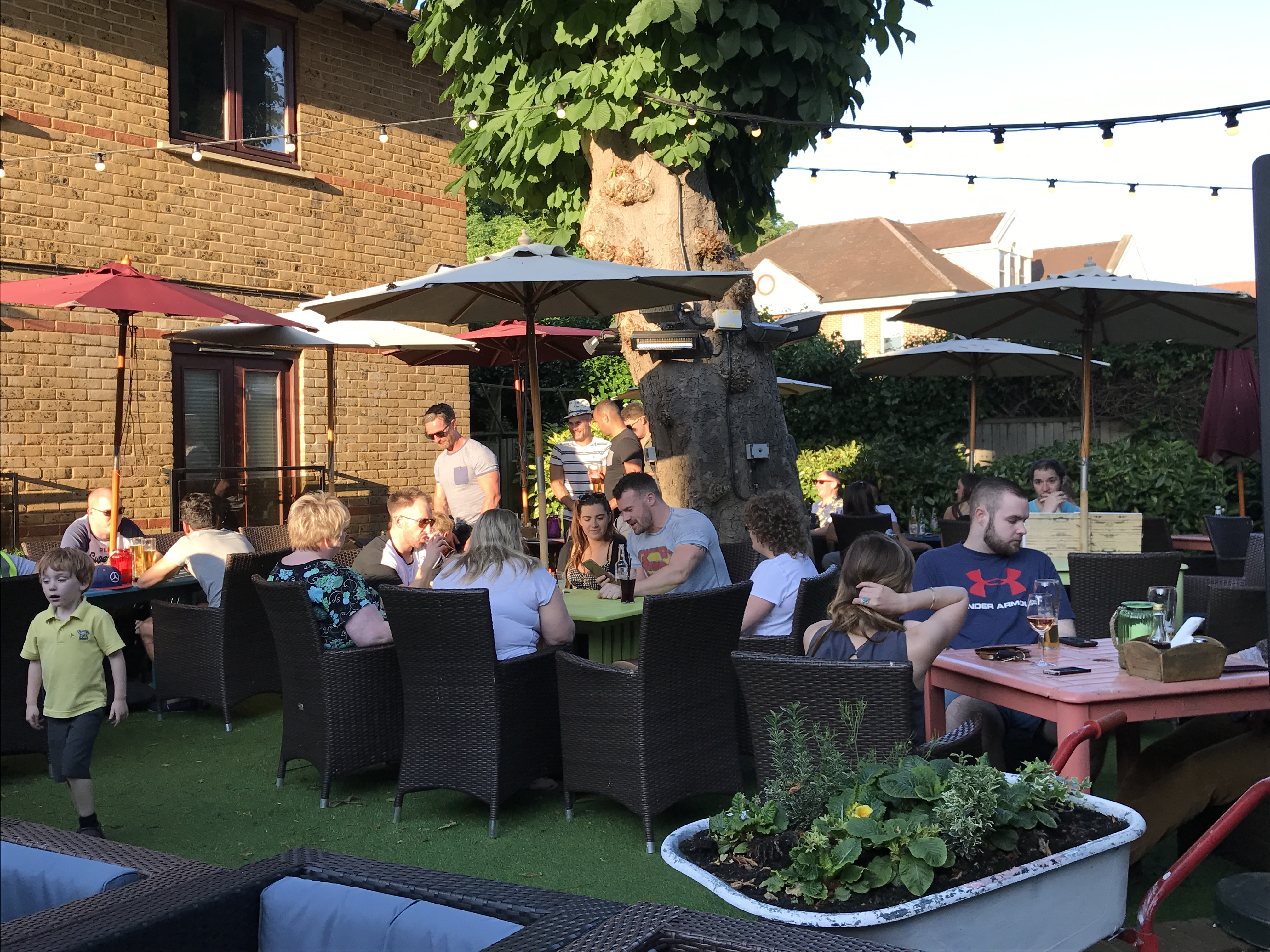 Lounge Garden patio with bistro seating for casual corporate breakout and networking events.