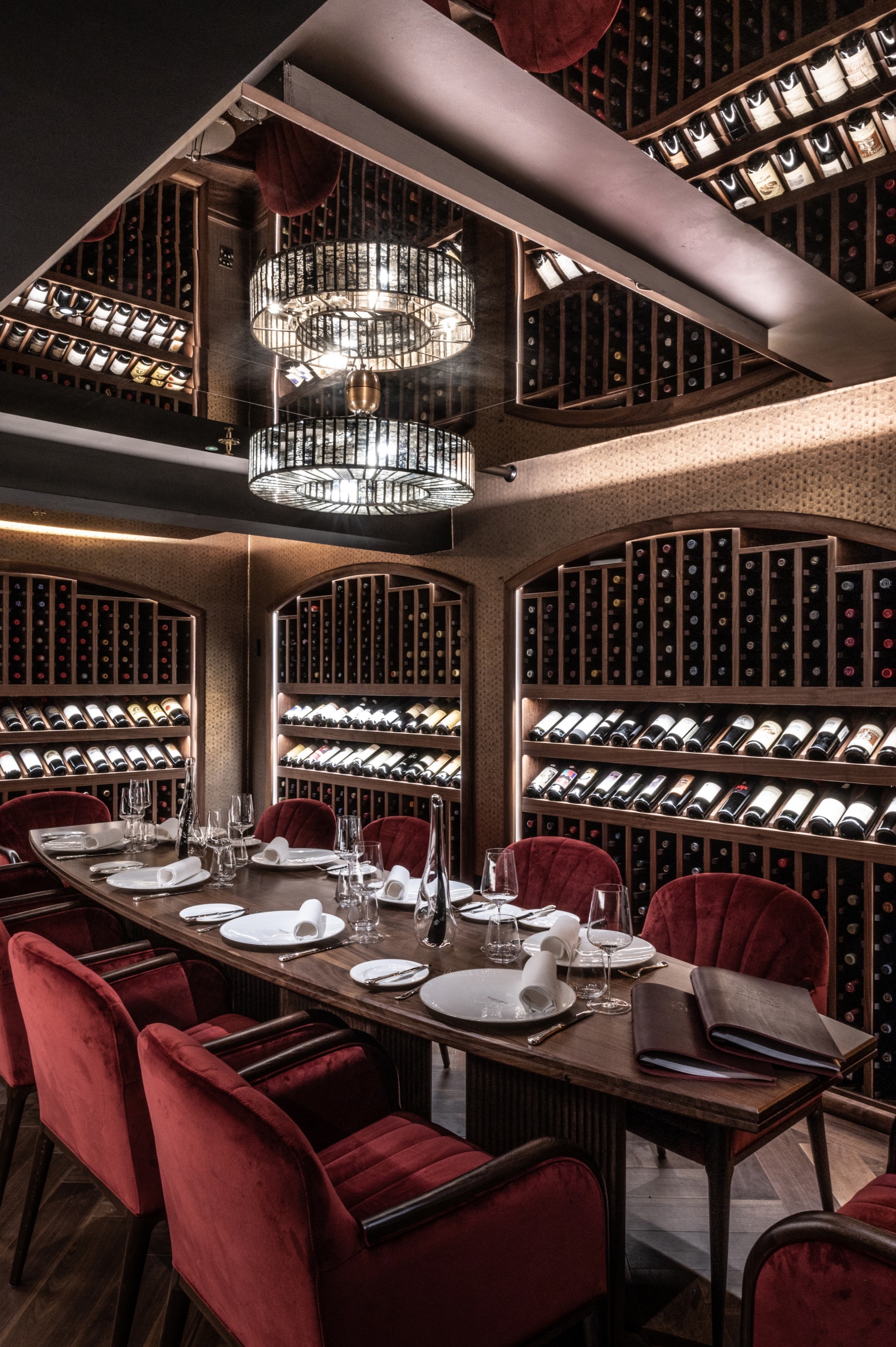 Elegant wine room at Savoy Grill, ideal for corporate meetings and exclusive events.