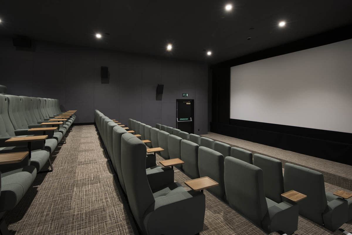 Curzon Aldgate Cinema Screen 1 with tiered seating for film screenings and corporate events.