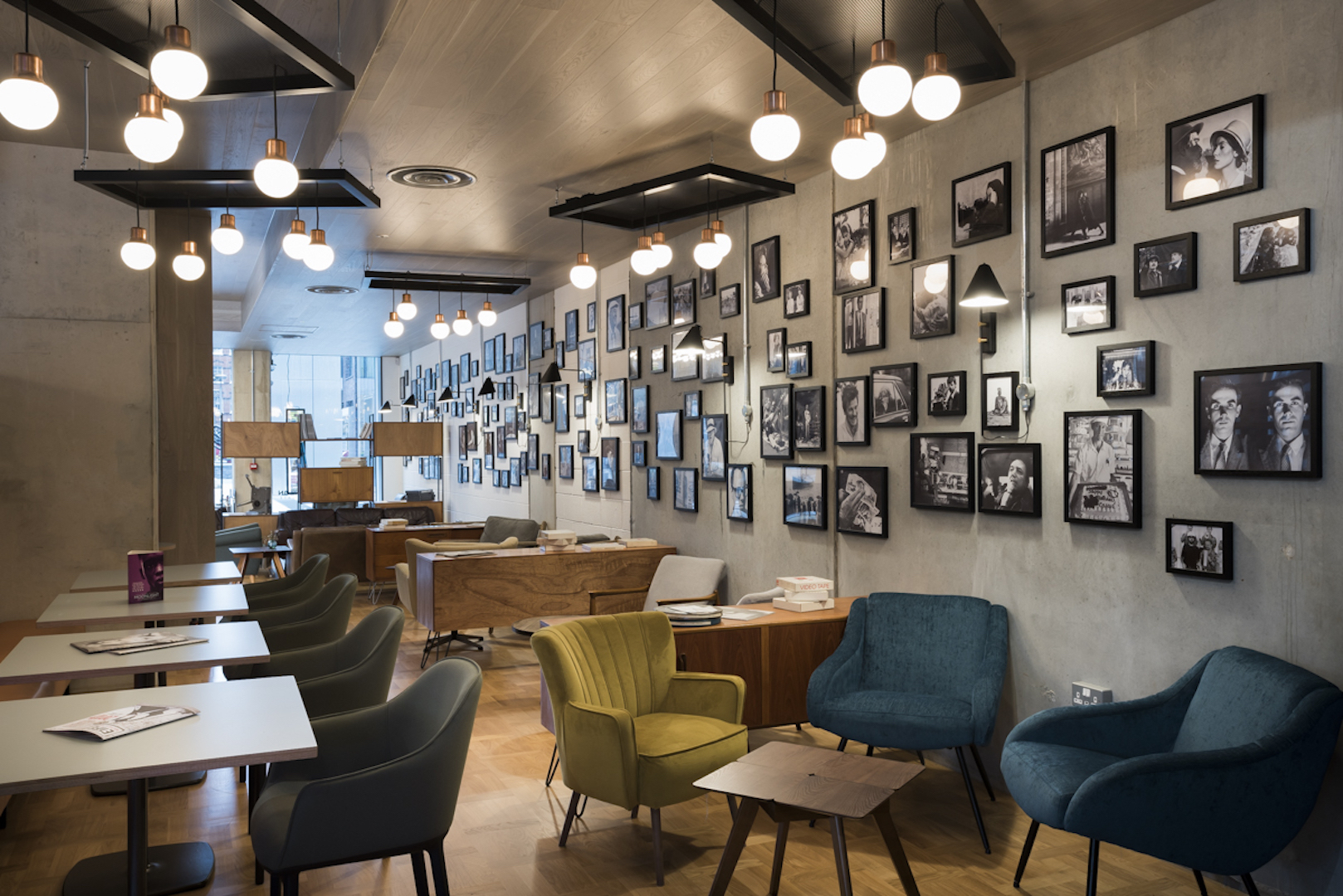 Curzon Aldgate bar area with modern design, ideal for networking and gatherings.