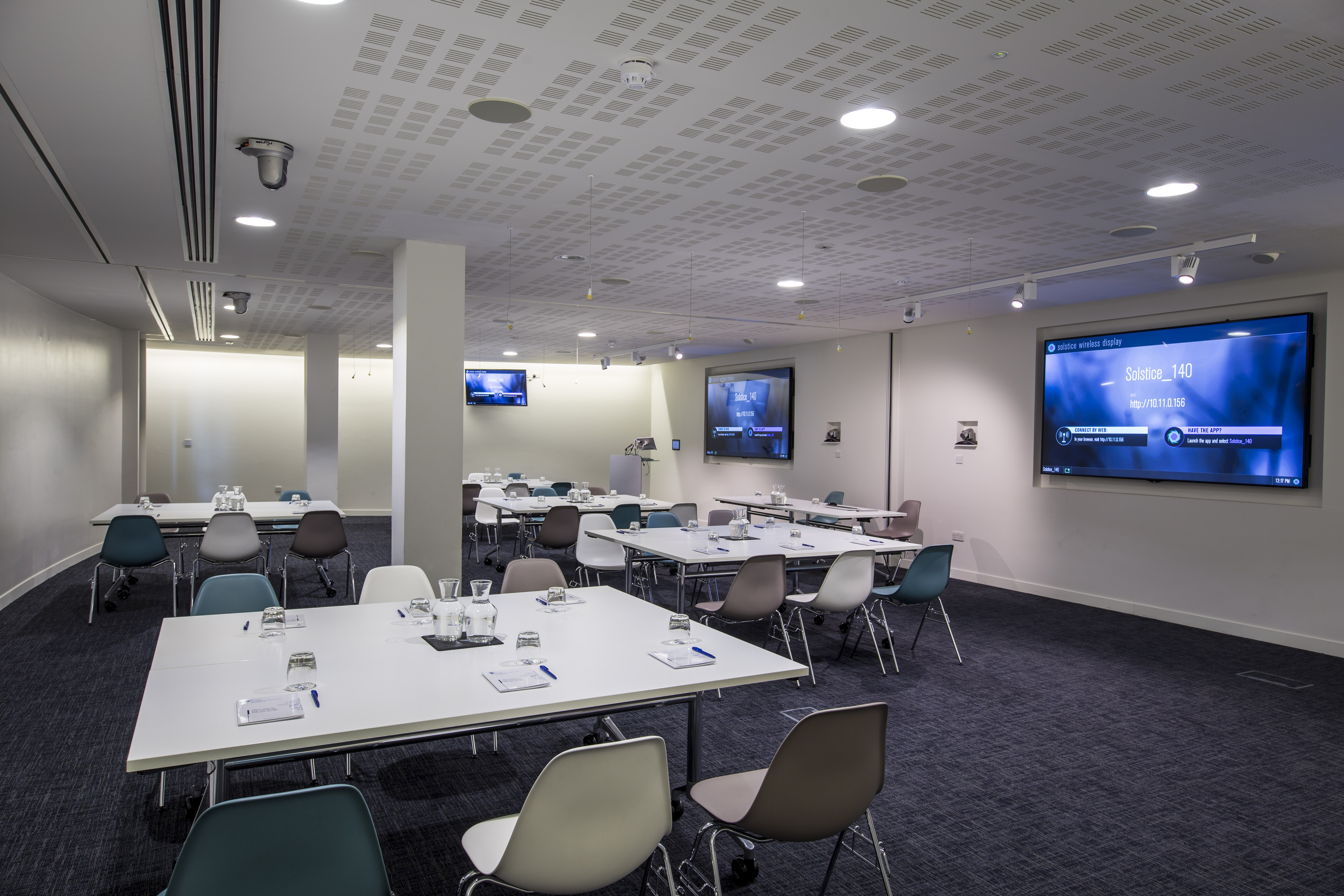 Modern meeting room in RPS Suite, Royal Pharmaceutical Society, perfect for professional events.