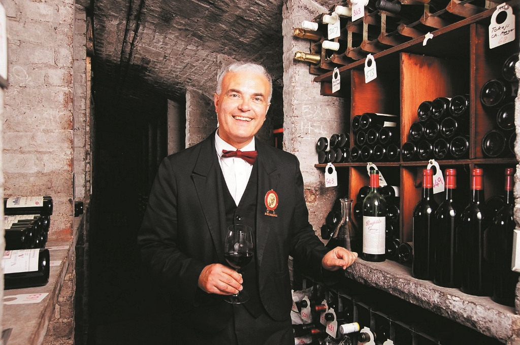 Sophisticated wine cellar at The Stafford London for private tastings and corporate events.