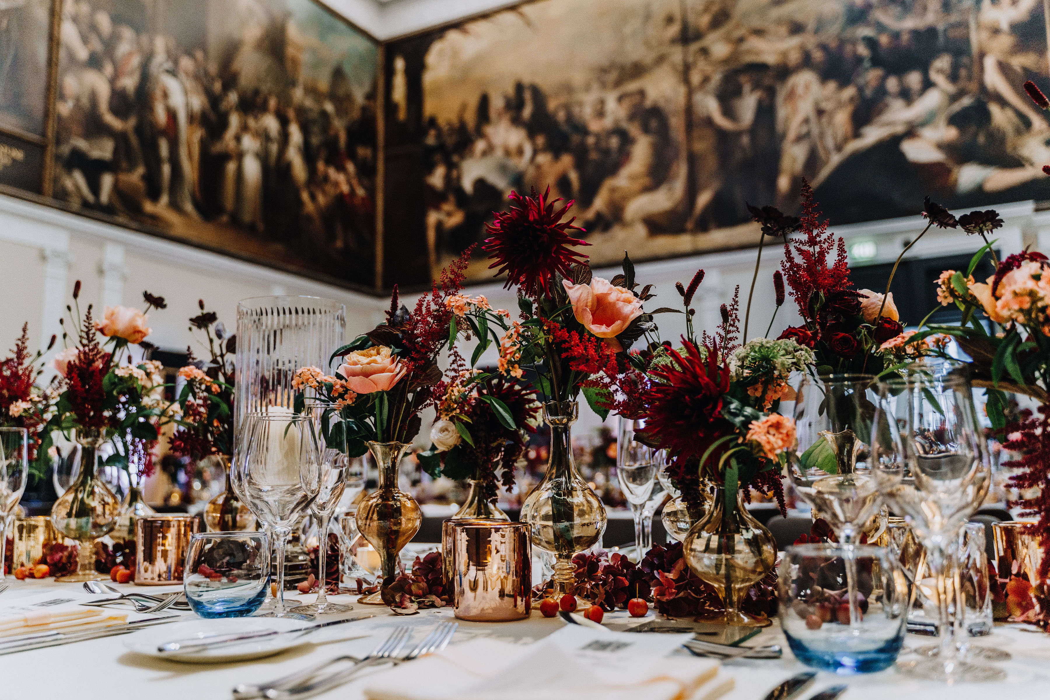Elegant wedding banquet table RSA House, gala, corporate event