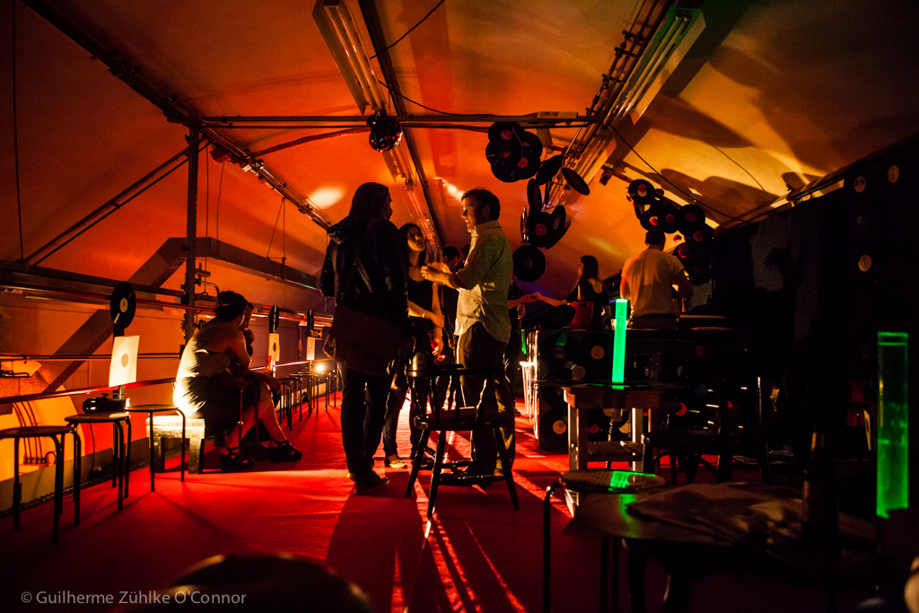 The Big Black One event space with red carpet, ideal for networking and creative gatherings.