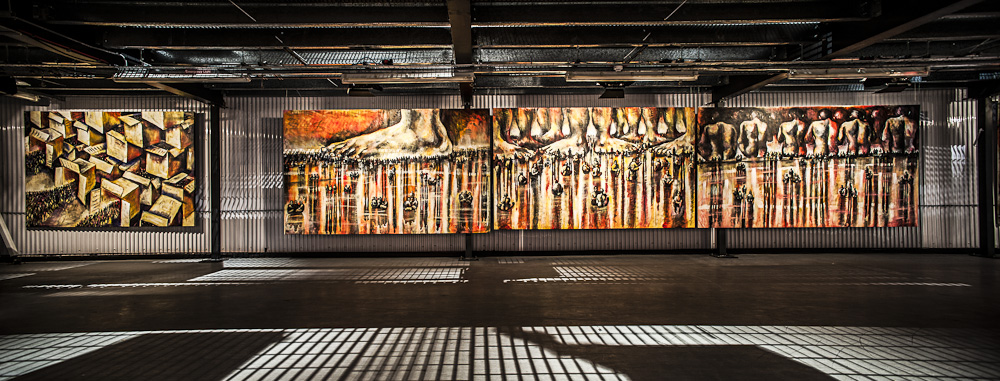 The Mezzy One in The Vaults: spacious venue with striking artwork for creative events.