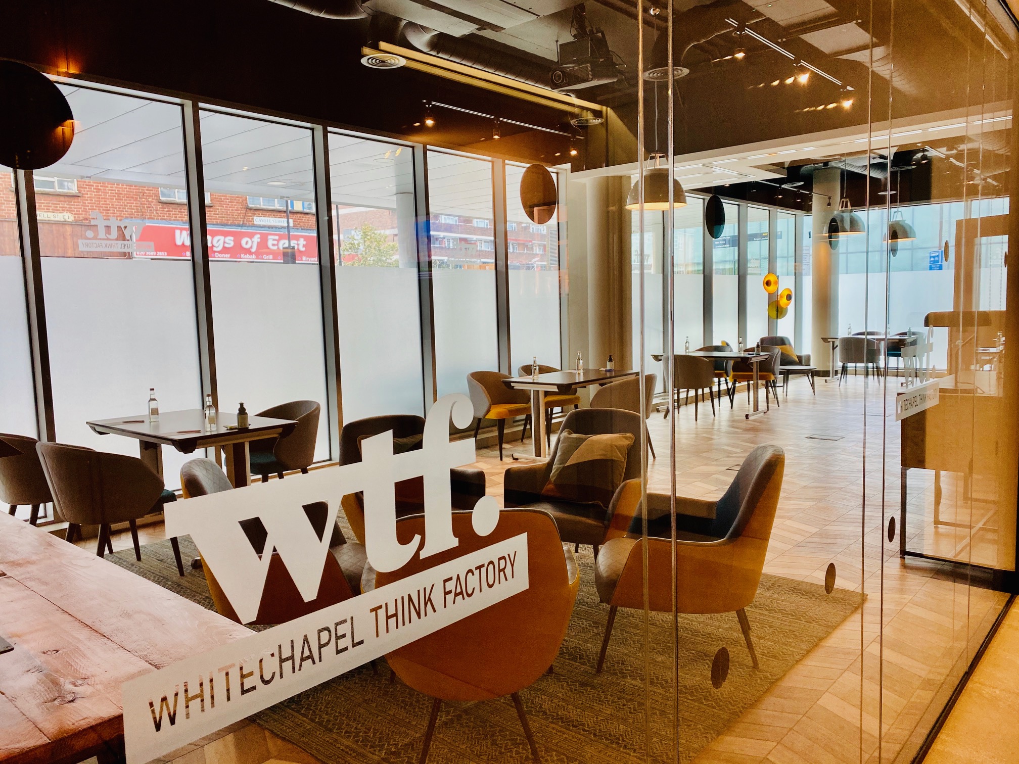 Modern meeting space at Whitechapel Think Factory, ideal for workshops and networking.
