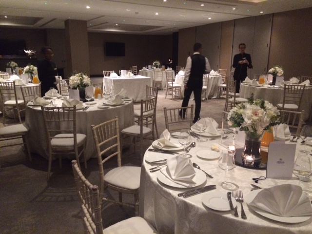 Elegant event space in Globe Suite, Hilton London Bankside, perfect for formal gatherings.